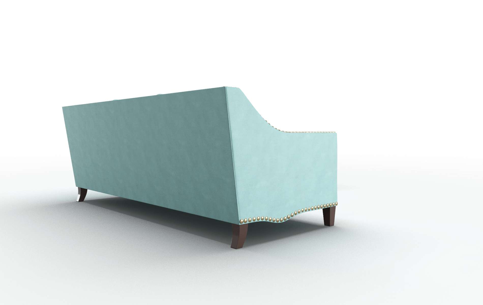 Amsterdam Curious Turquoise Sectional espresso legs 3