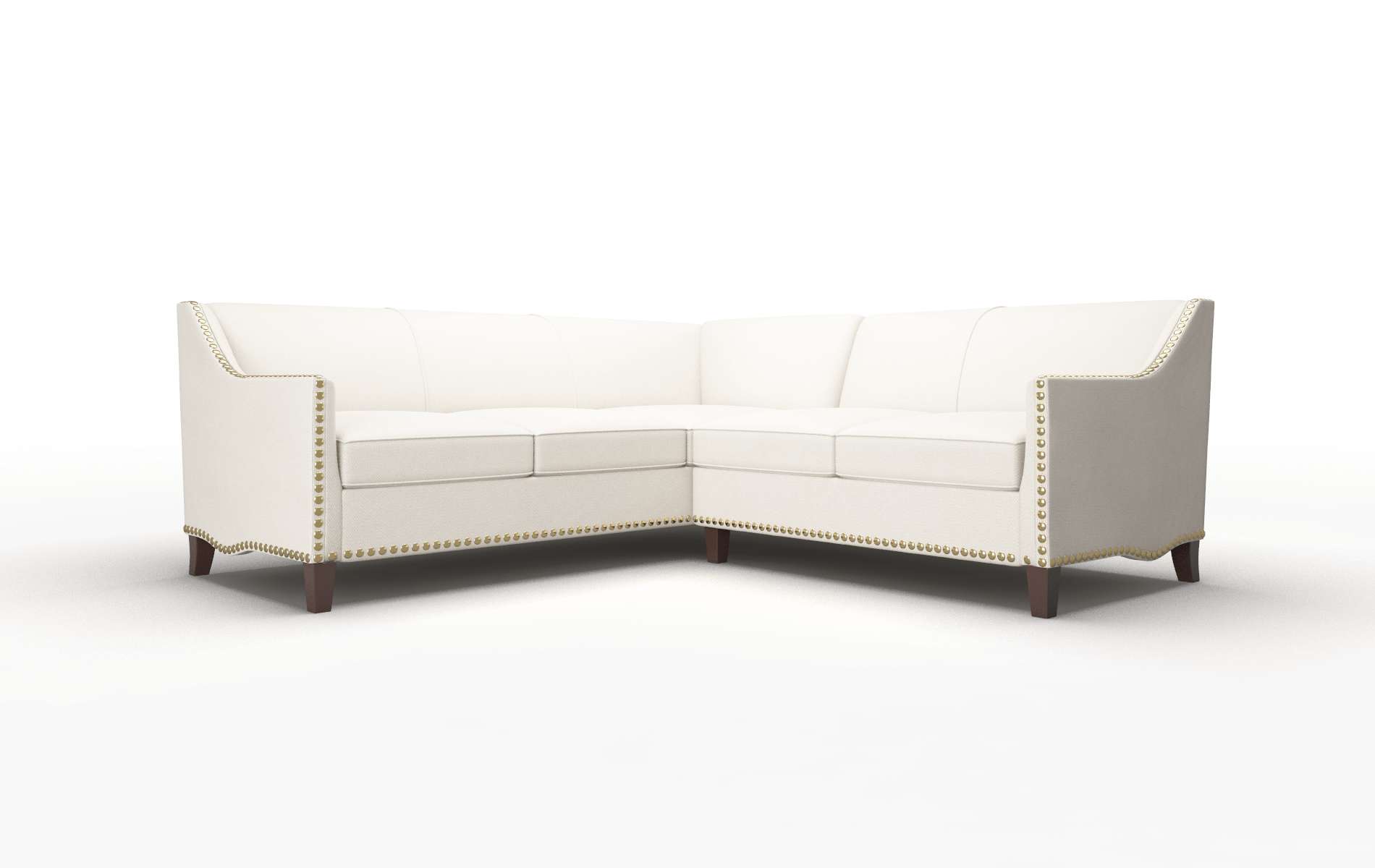 Amsterdam Dawson Sand Sectional espresso legs 1