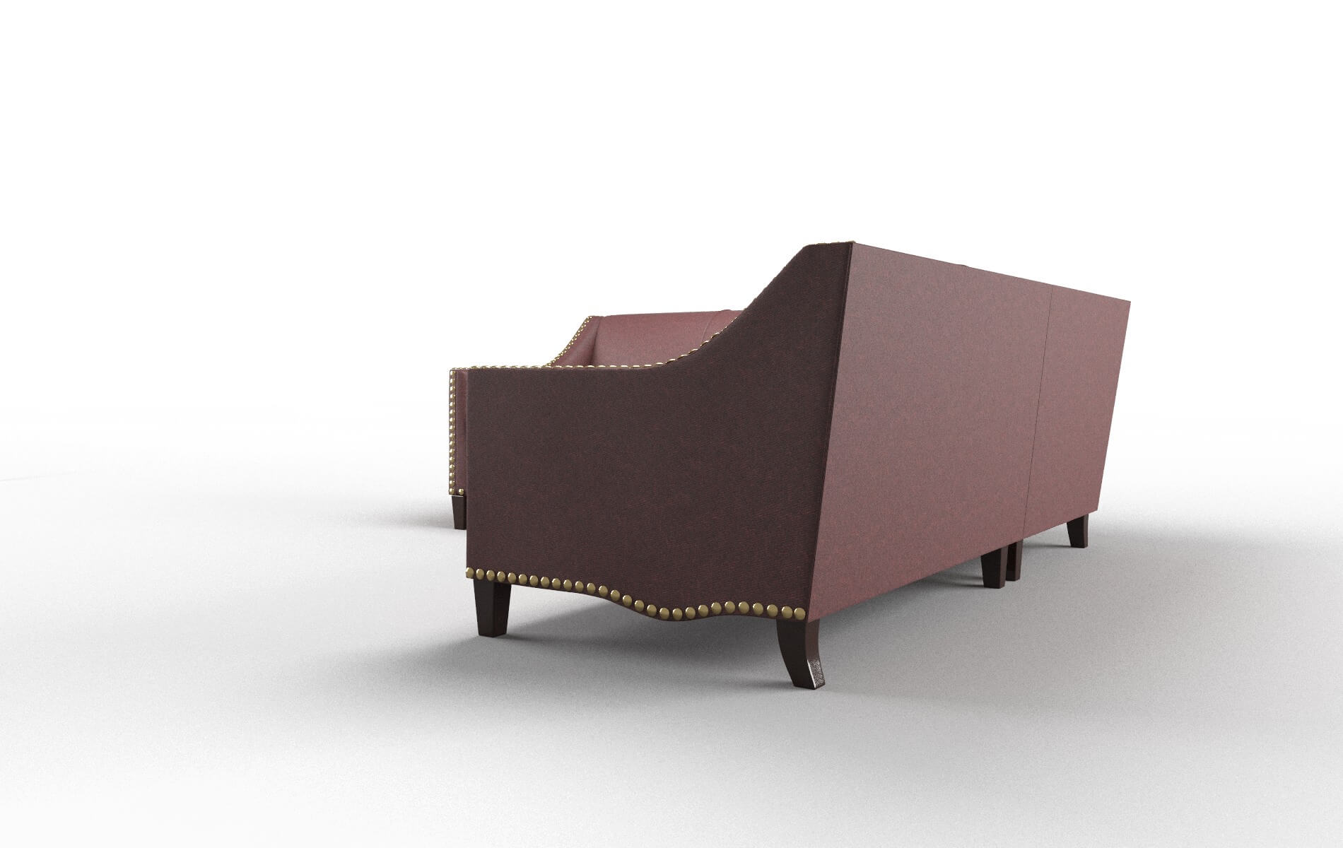 Amsterdam Derby Berry Sectional espresso legs 4