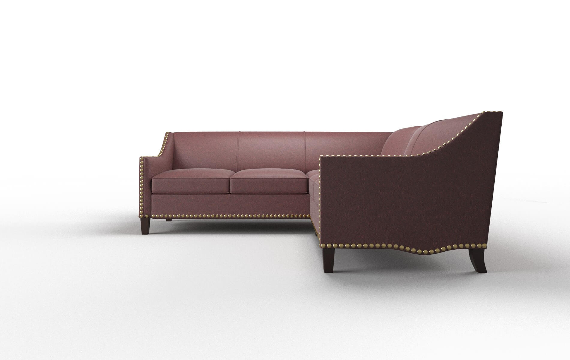 Amsterdam Derby Berry Sectional espresso legs 5