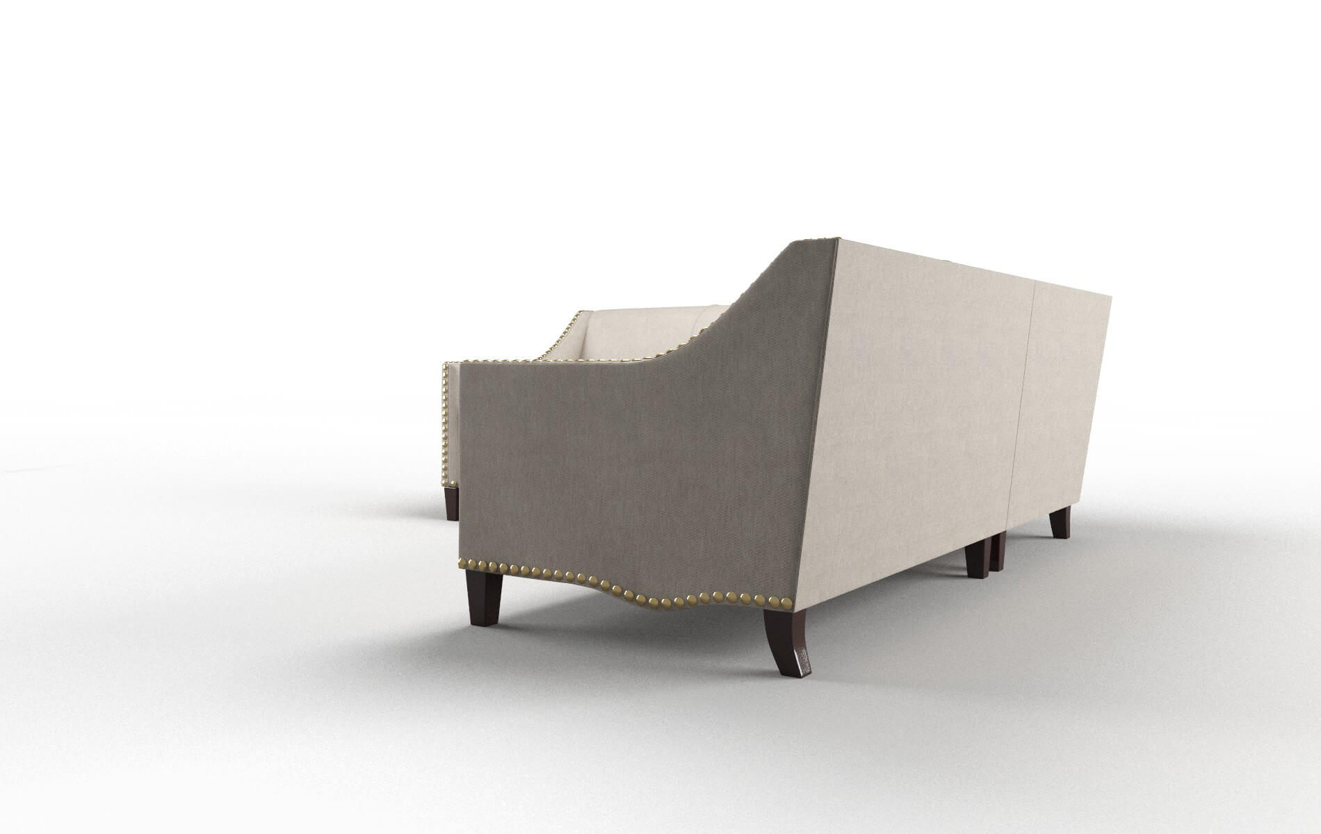 Amsterdam Derby Linen Sectional espresso legs 4