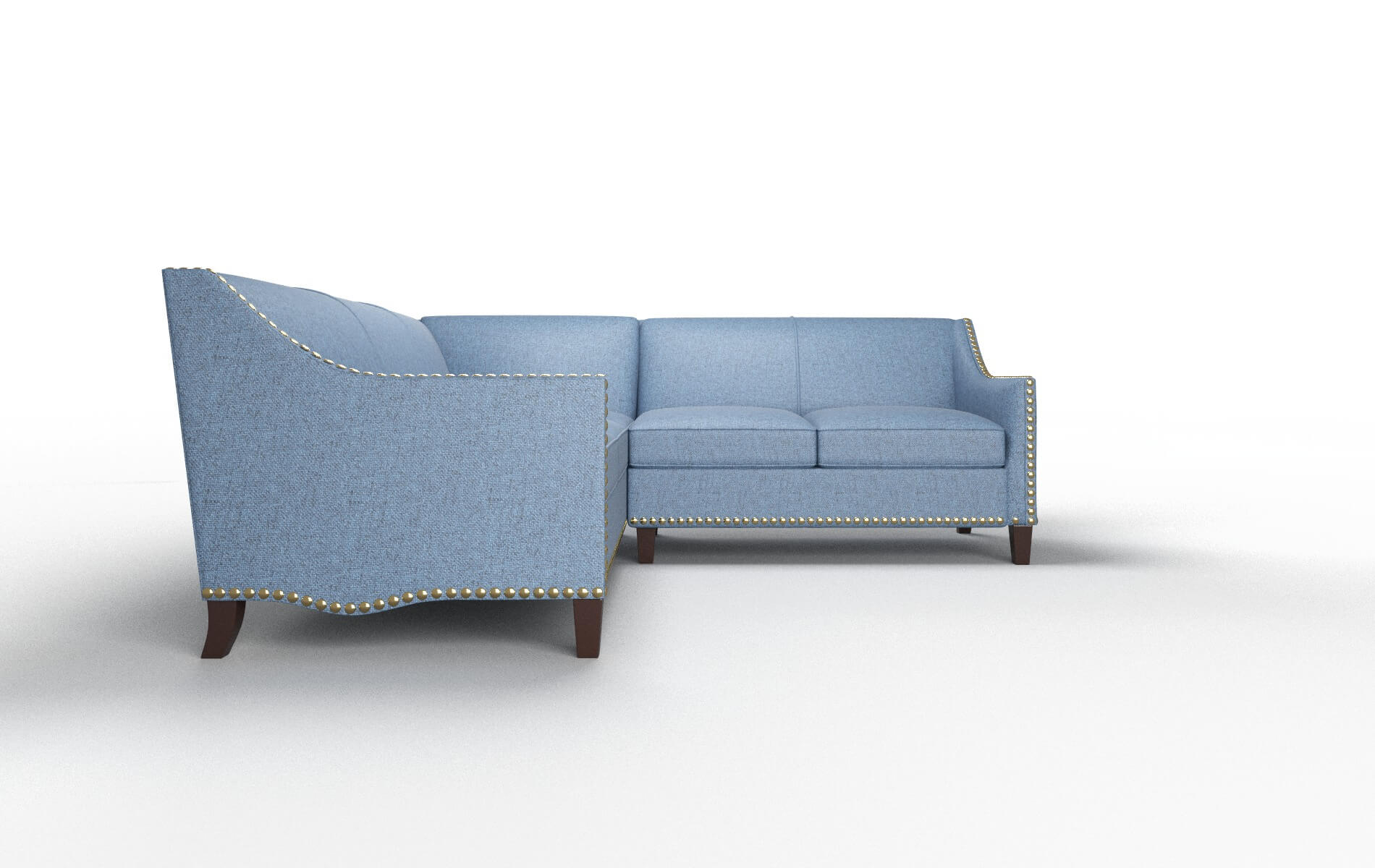 Amsterdam Derby Navy Sectional espresso legs 2