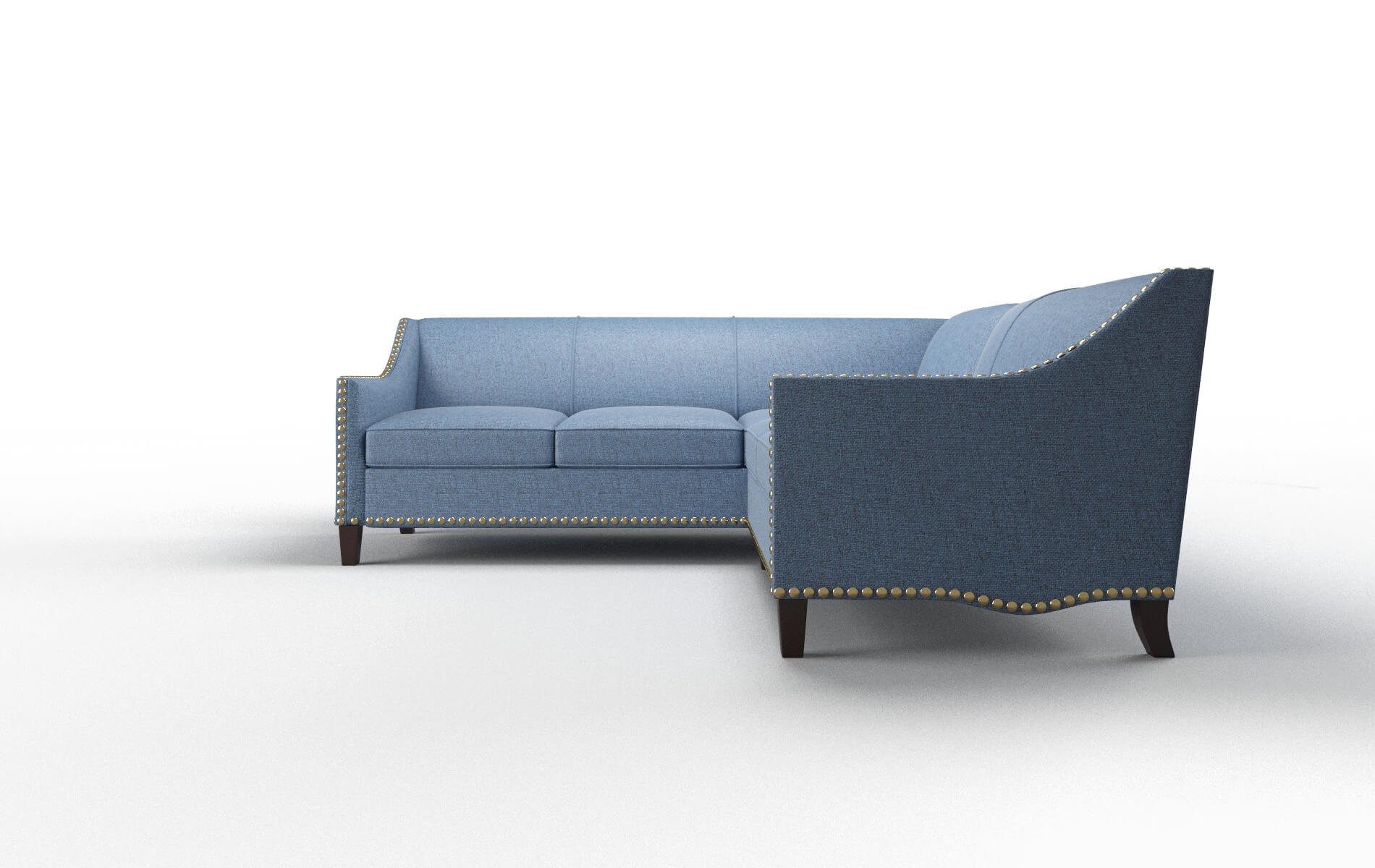 Amsterdam Derby Navy Sectional espresso legs 5