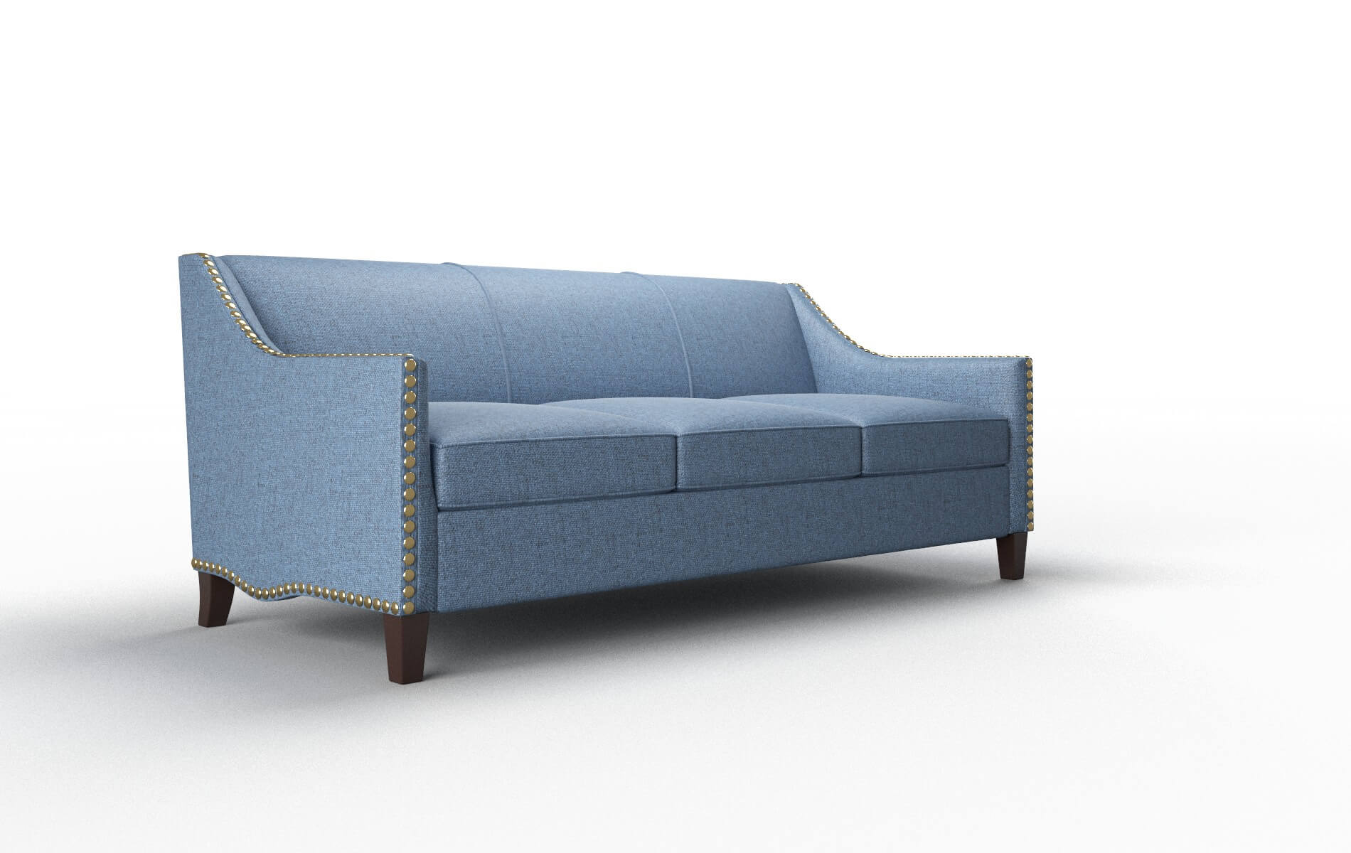 Amsterdam Derby Navy Sofa espresso legs 2