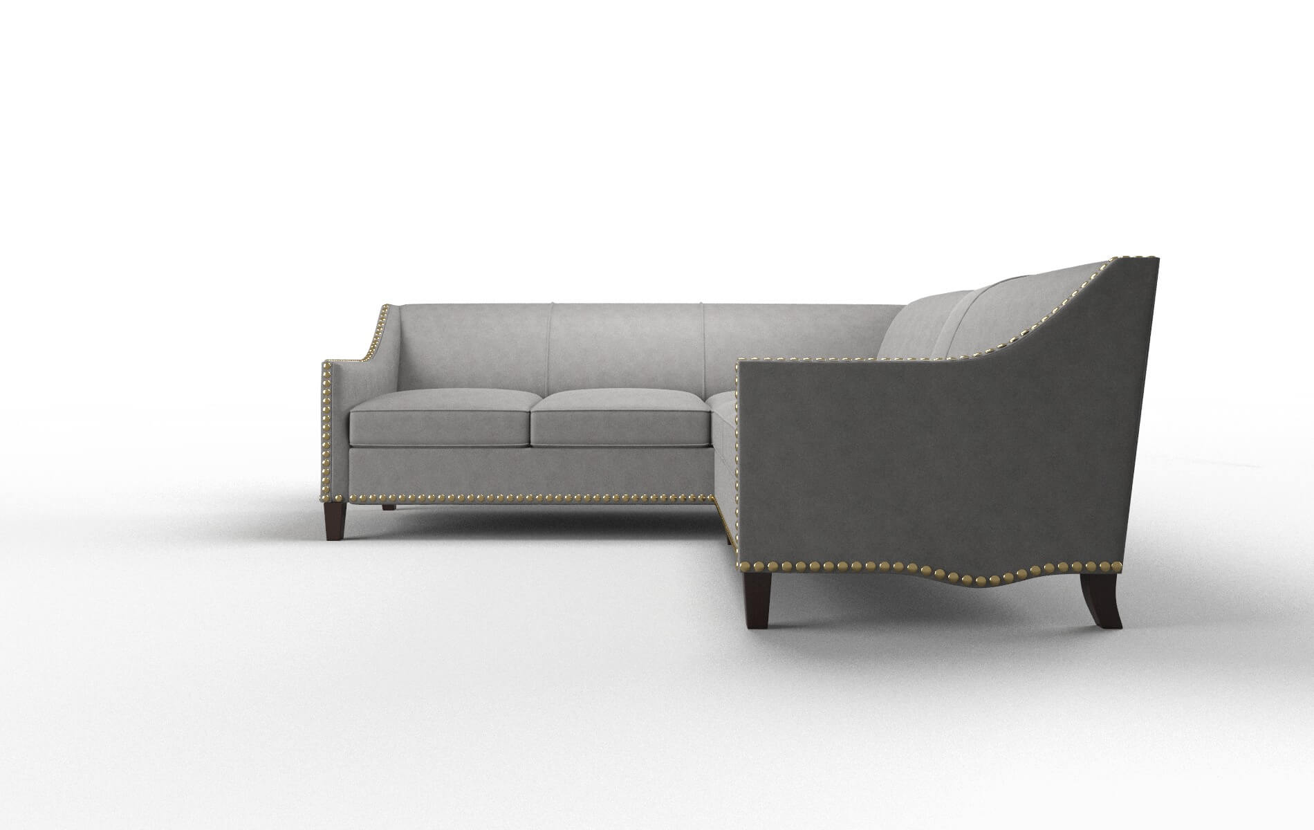 Amsterdam Dream_d Charcoal Sectional espresso legs 5