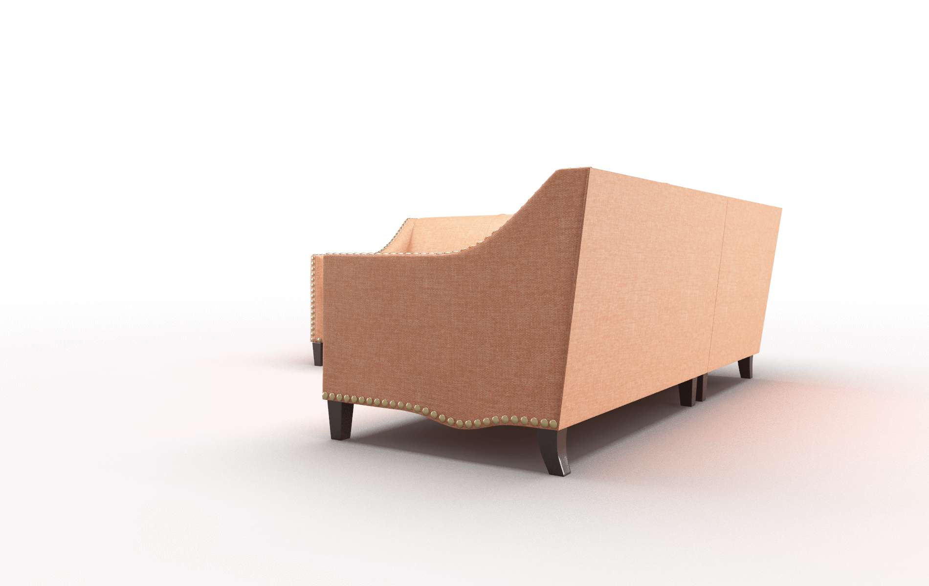 Amsterdam Durham Tangerine Sectional espresso legs 4