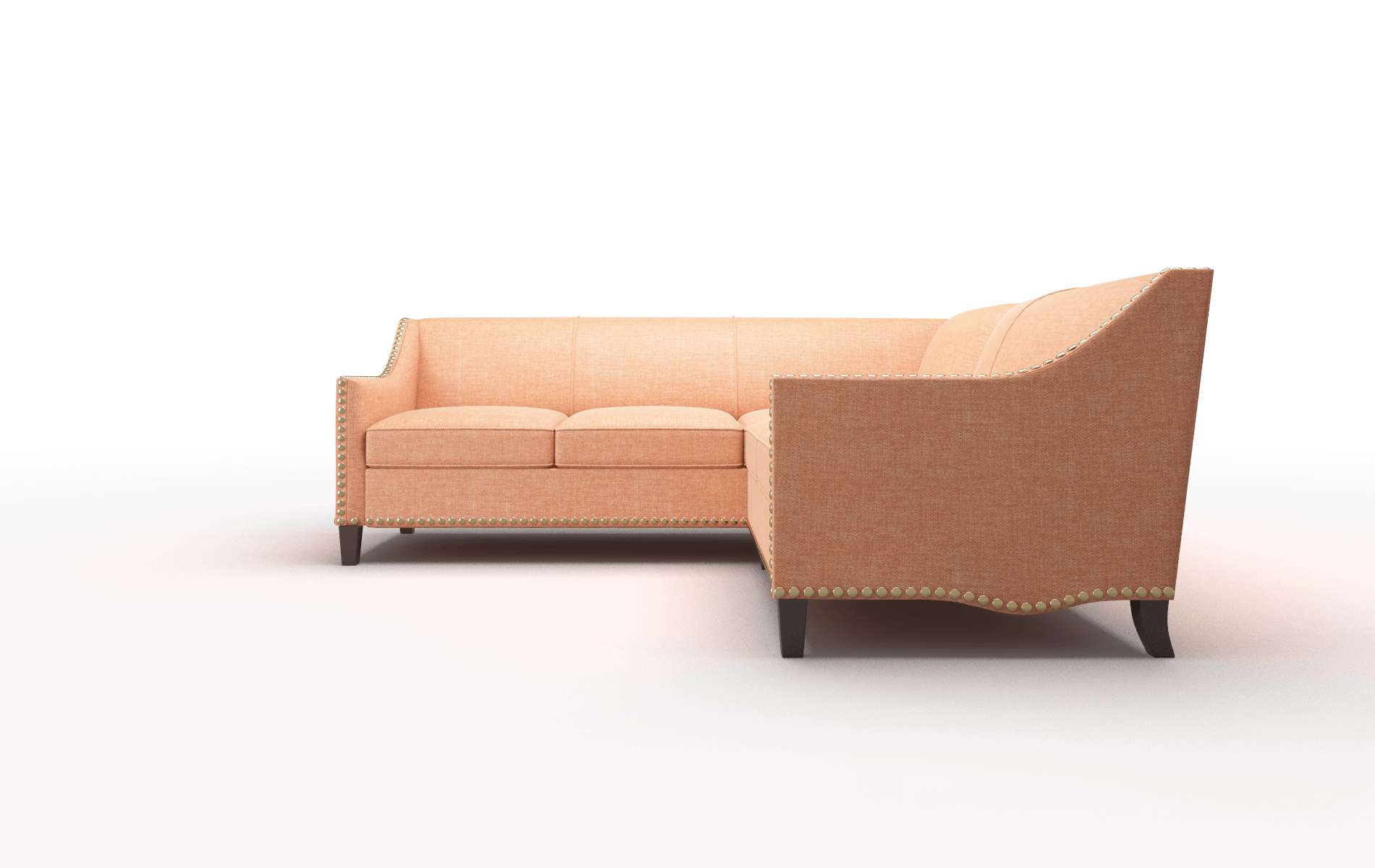 Amsterdam Durham Tangerine Sectional espresso legs 5