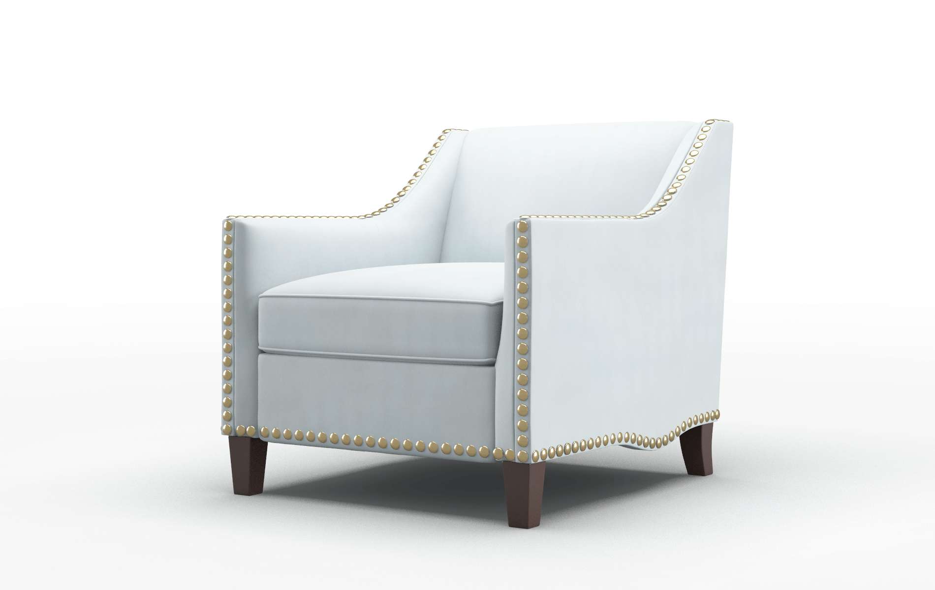 Amsterdam Hathaway Aqua Chair espresso legs 4