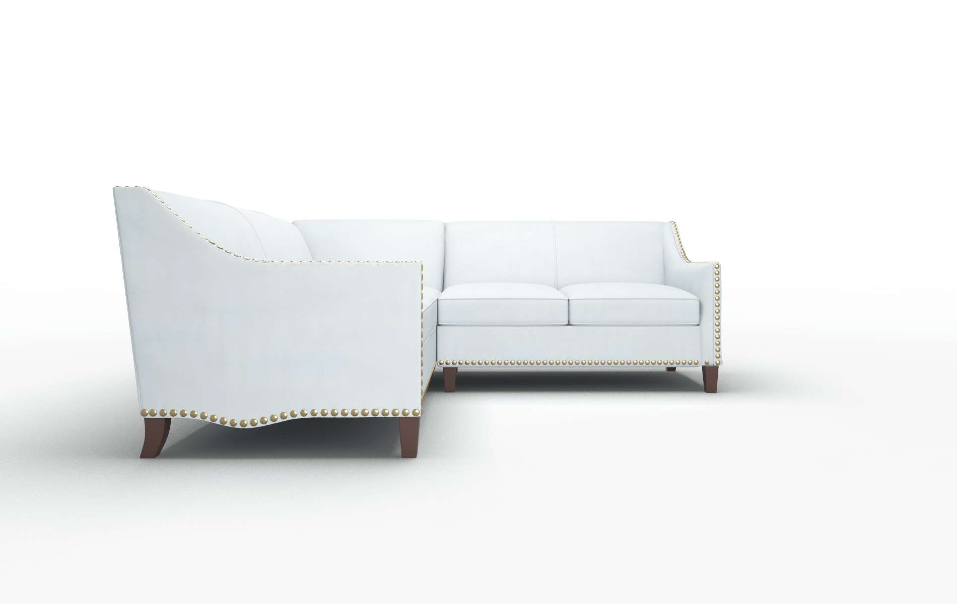 Amsterdam Hathaway Aqua Sectional espresso legs 2