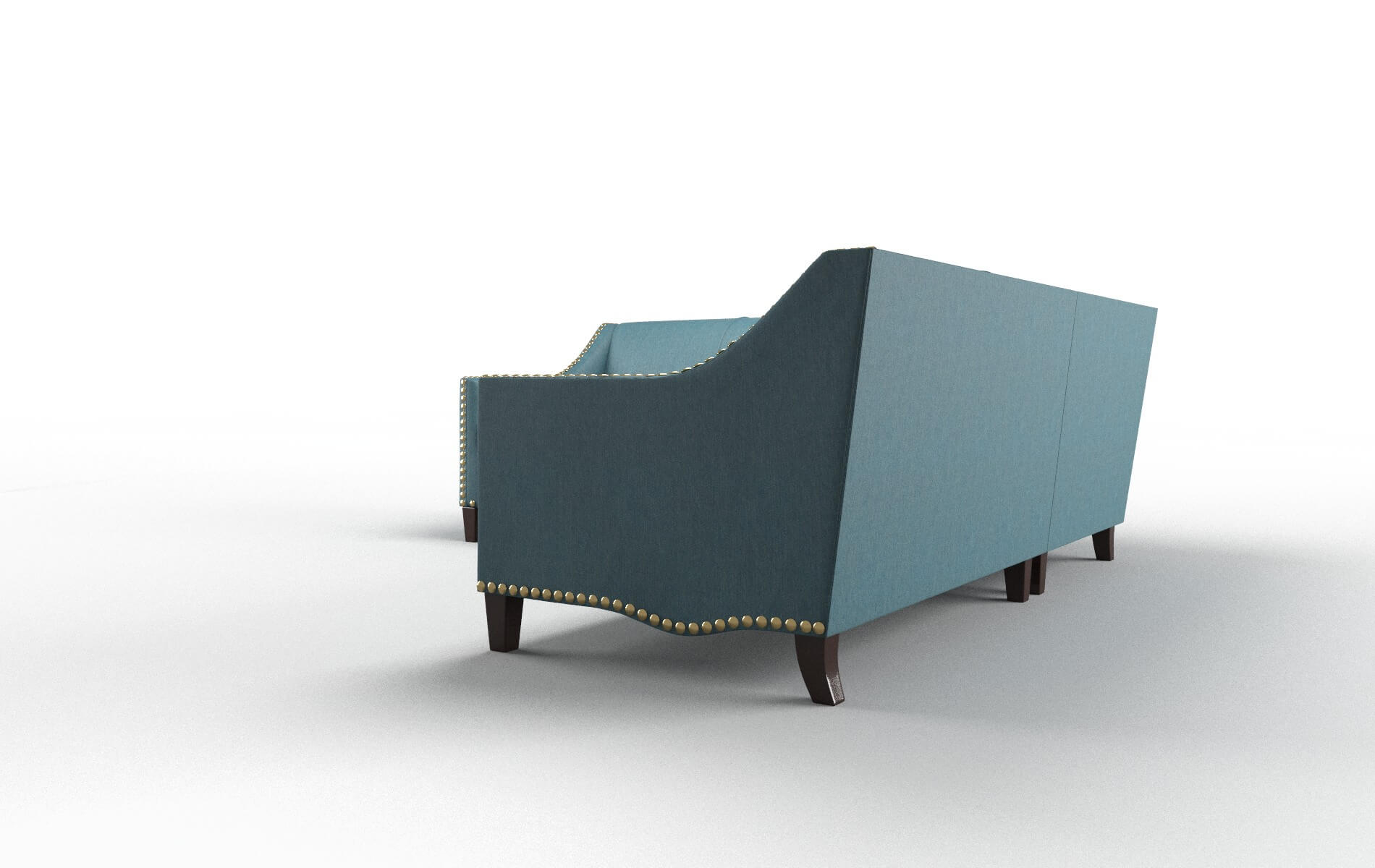 Amsterdam Hepburn Teal Sectional espresso legs 4