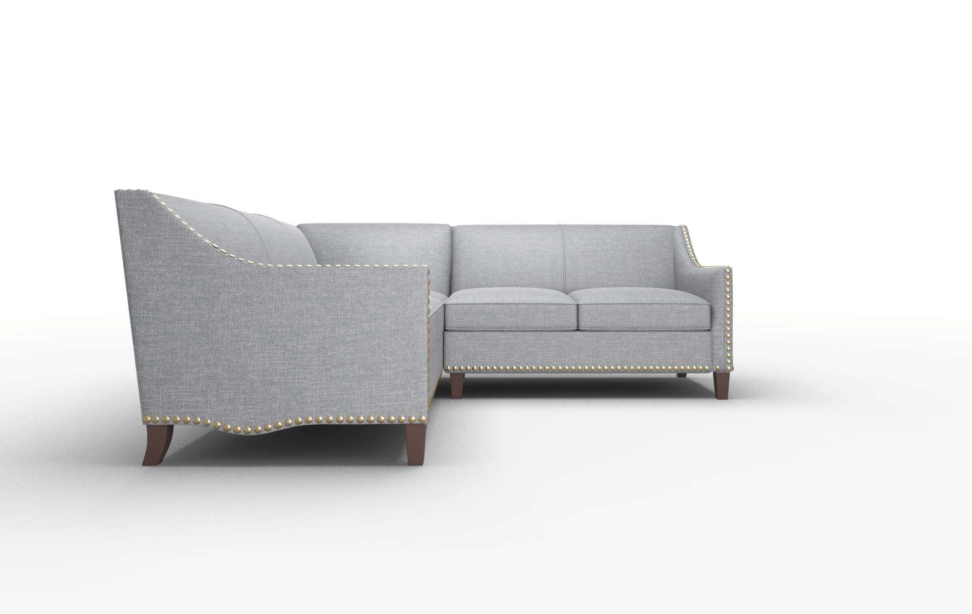 Amsterdam Keylargo Graphite Sectional espresso legs 2