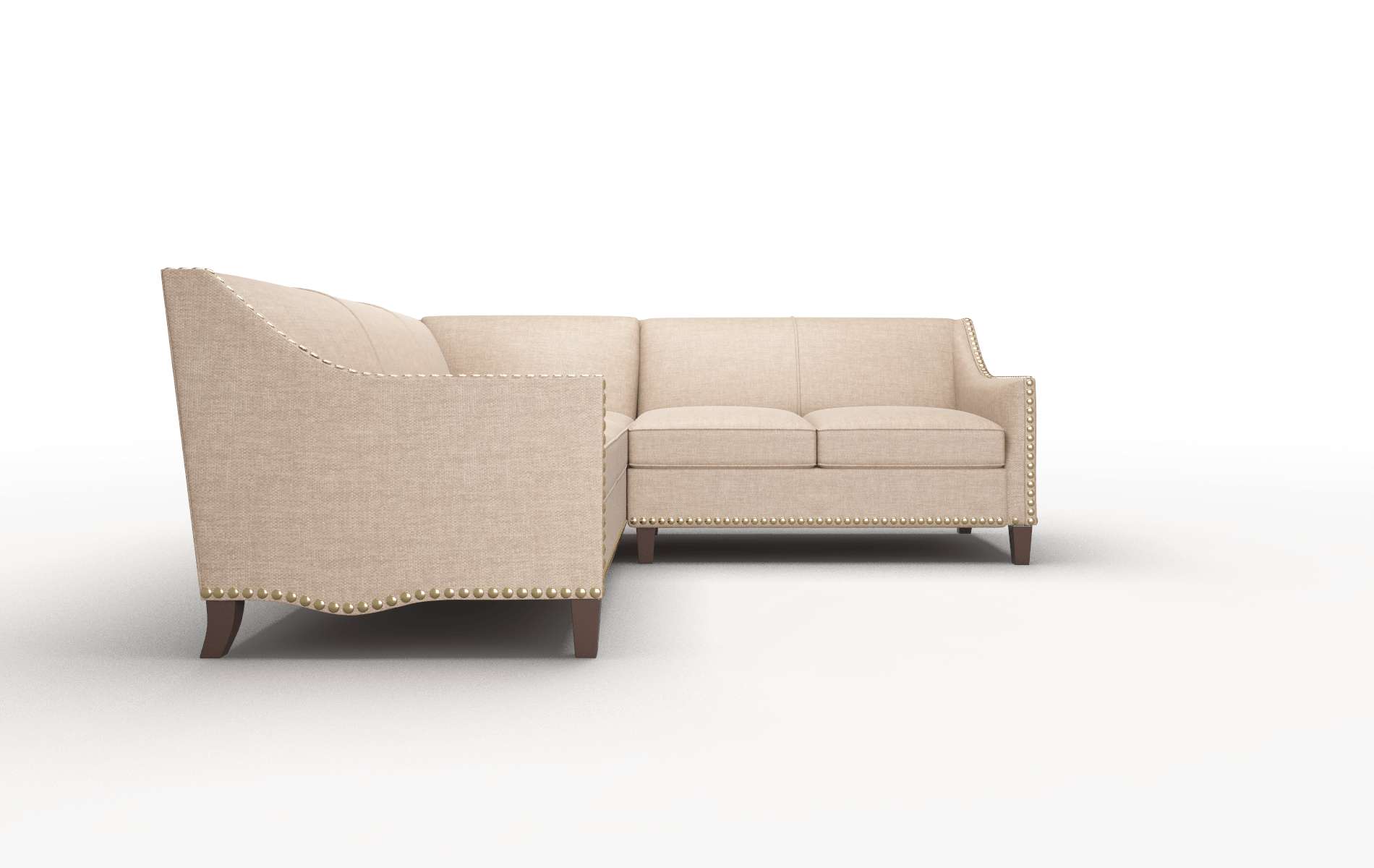 Amsterdam Keylargo Mink Sectional espresso legs 2