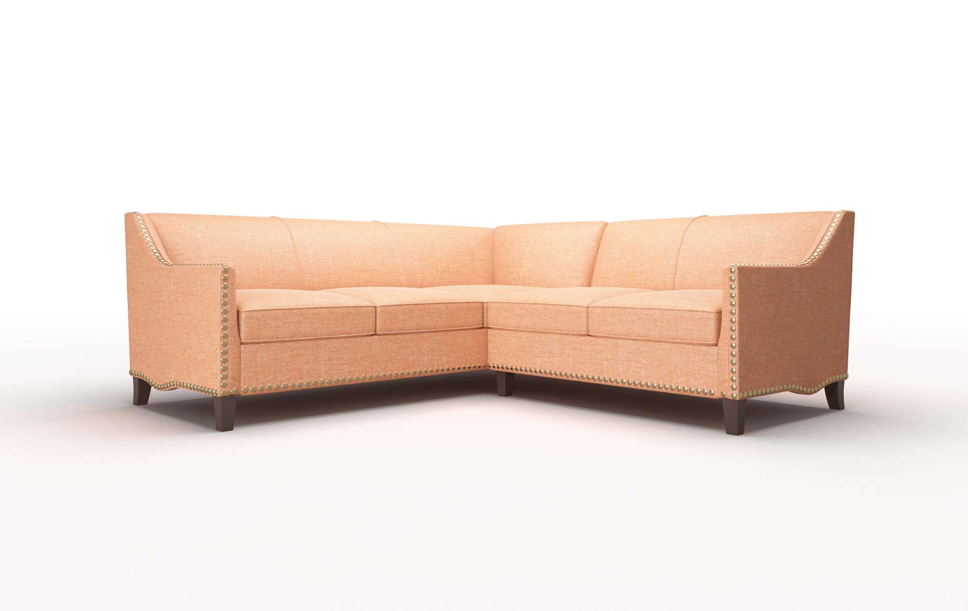 Amsterdam Keylargo Terracotta Sectional espresso legs 1