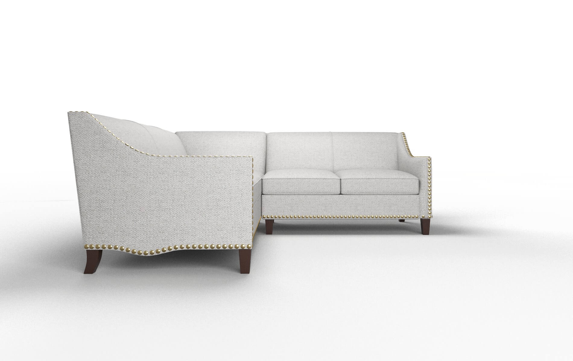 Amsterdam Malibu Dove Sectional espresso legs 2