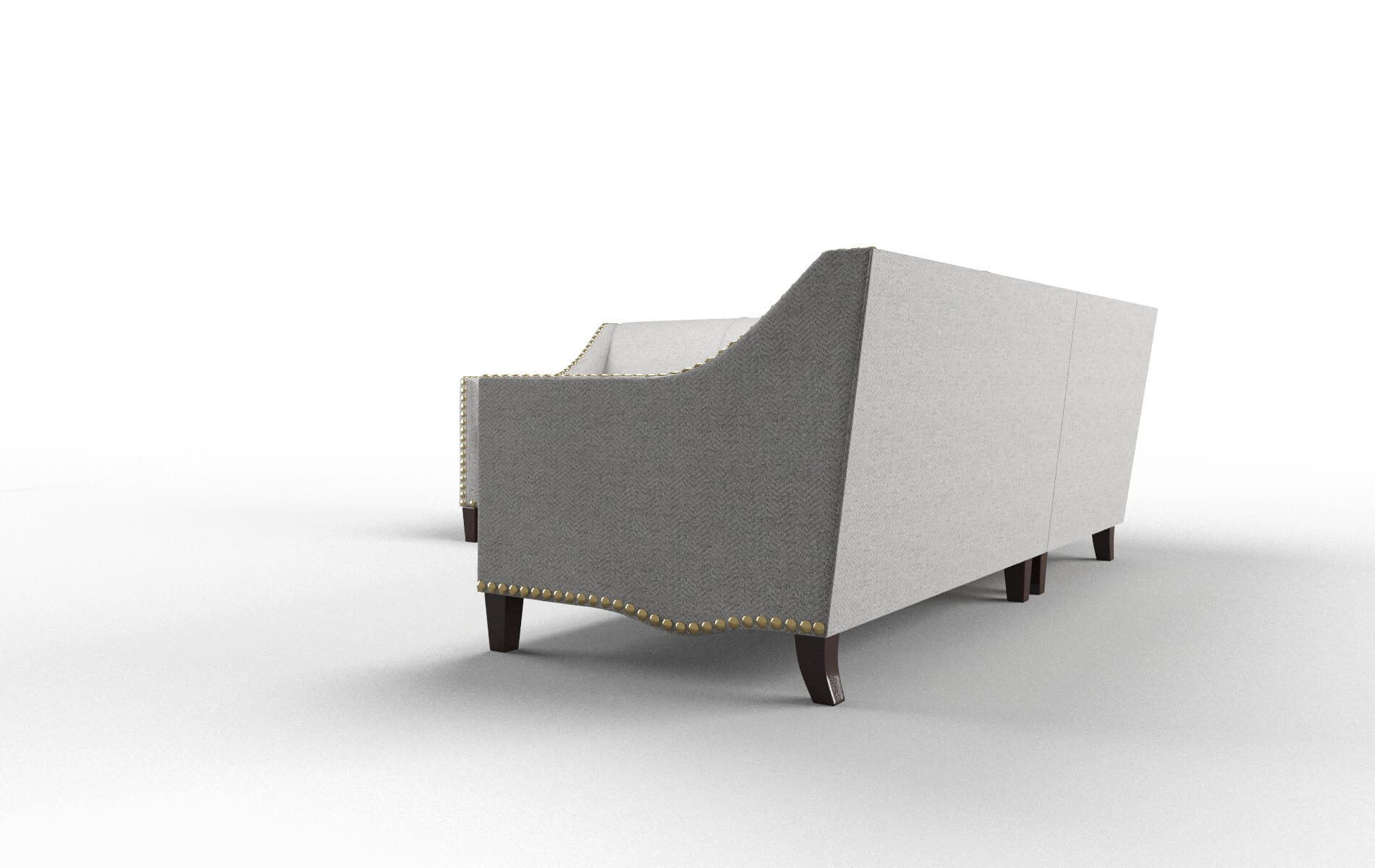 Amsterdam Malibu Dove Sectional espresso legs 4