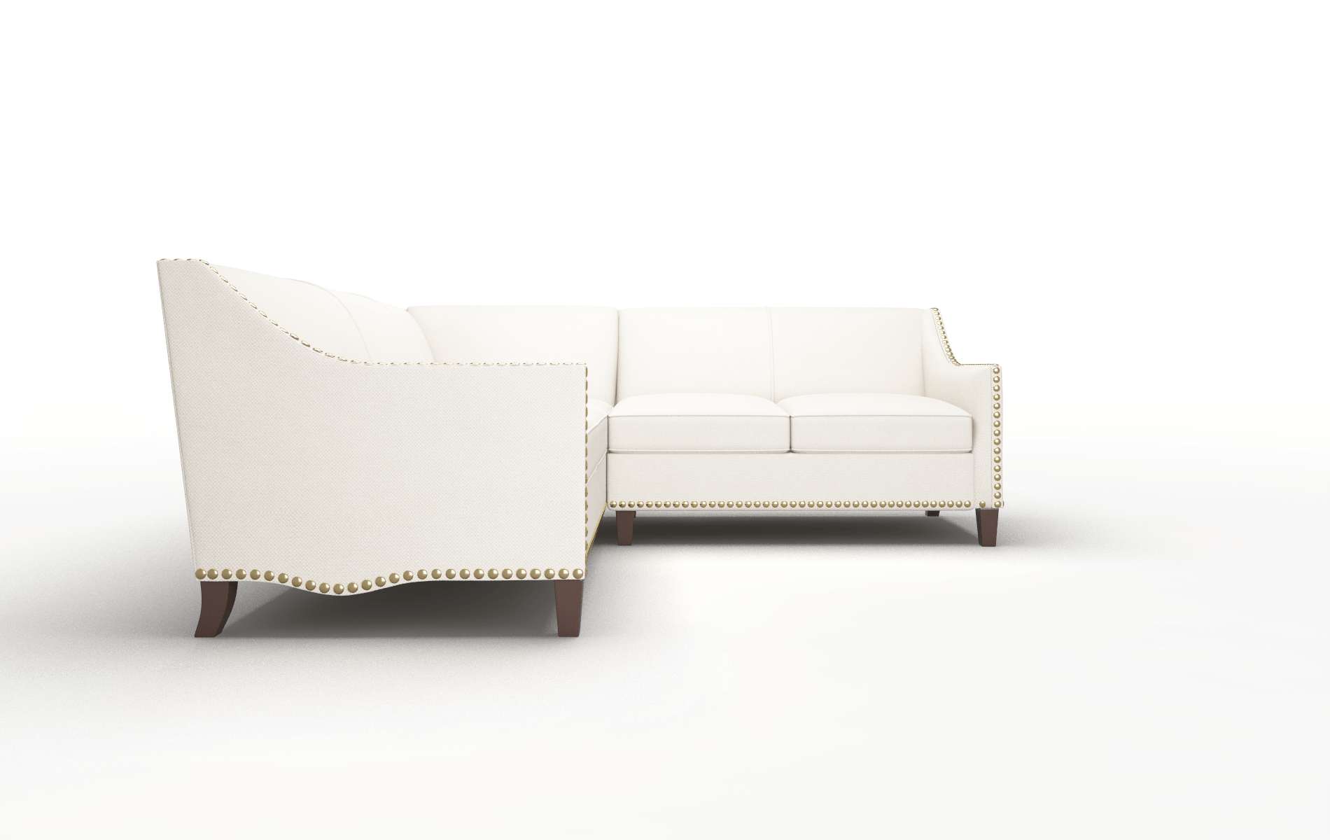 Amsterdam Malibu Linen Sectional espresso legs 2