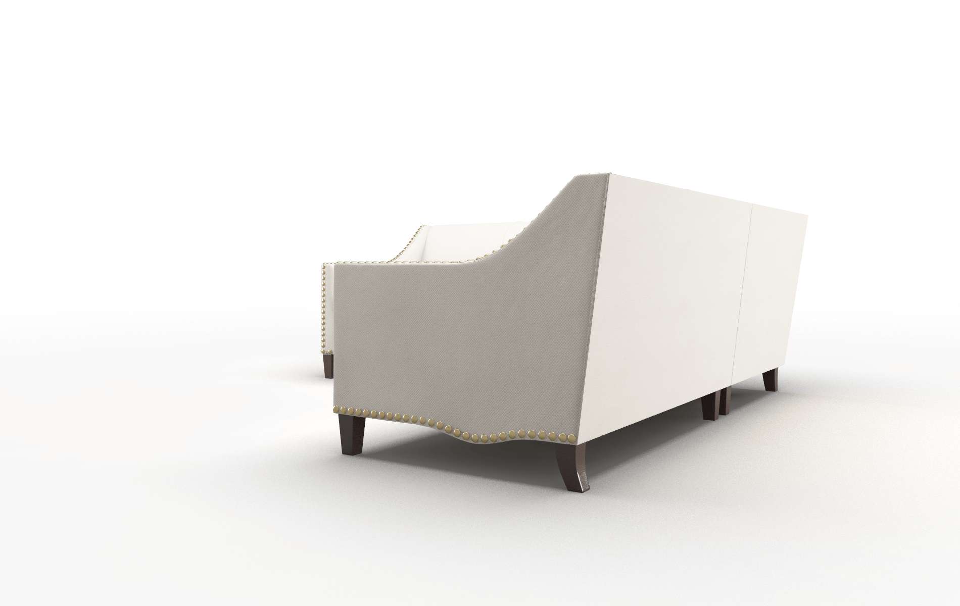 Amsterdam Malibu Linen Sectional espresso legs 4