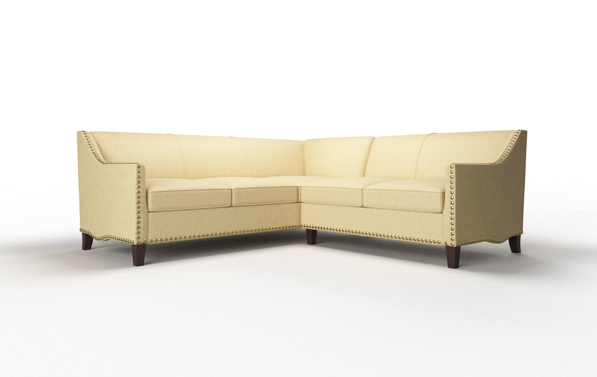 Amsterdam Malibu maize Sectional Espresso Legs  1