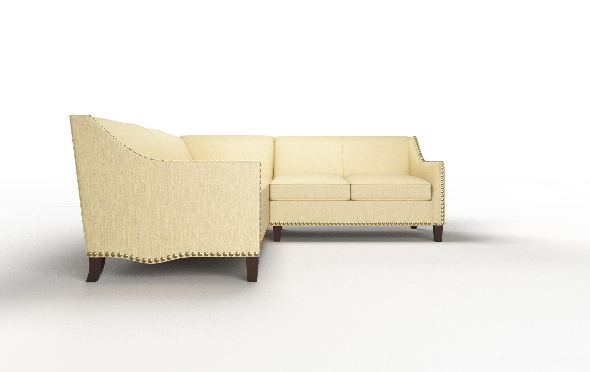 Amsterdam Malibu Maize Sectional espresso legs 2