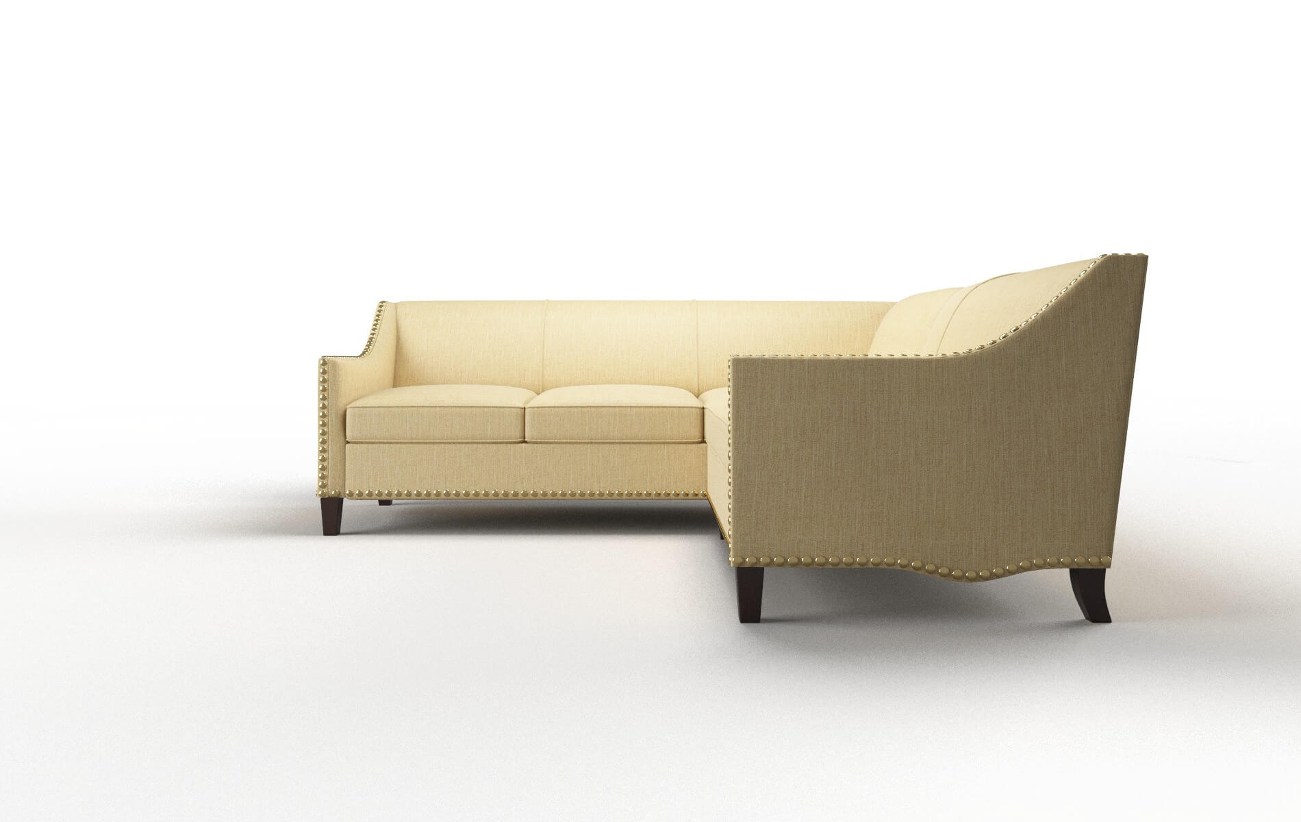 Amsterdam Malibu Maize Sectional espresso legs 5