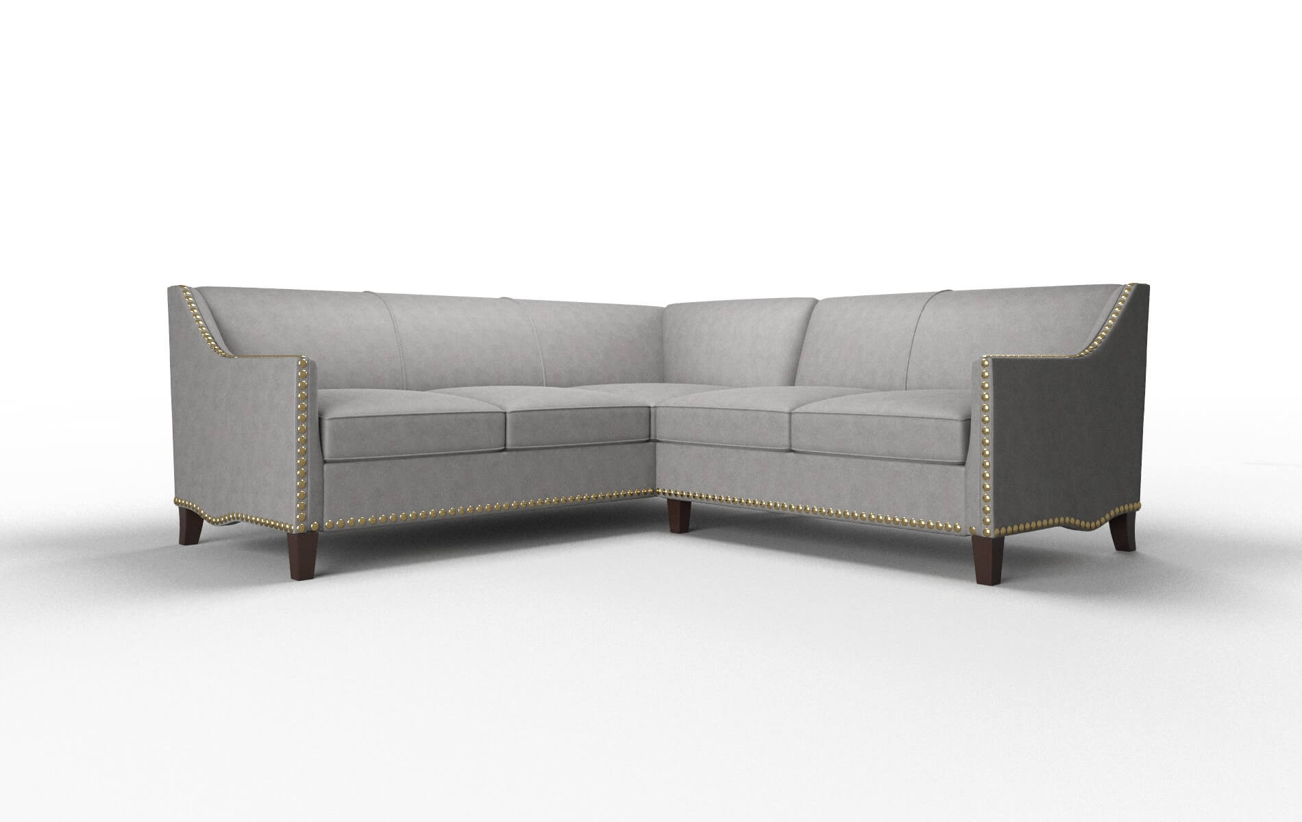 Amsterdam Noble Smoke Sectional espresso legs 1