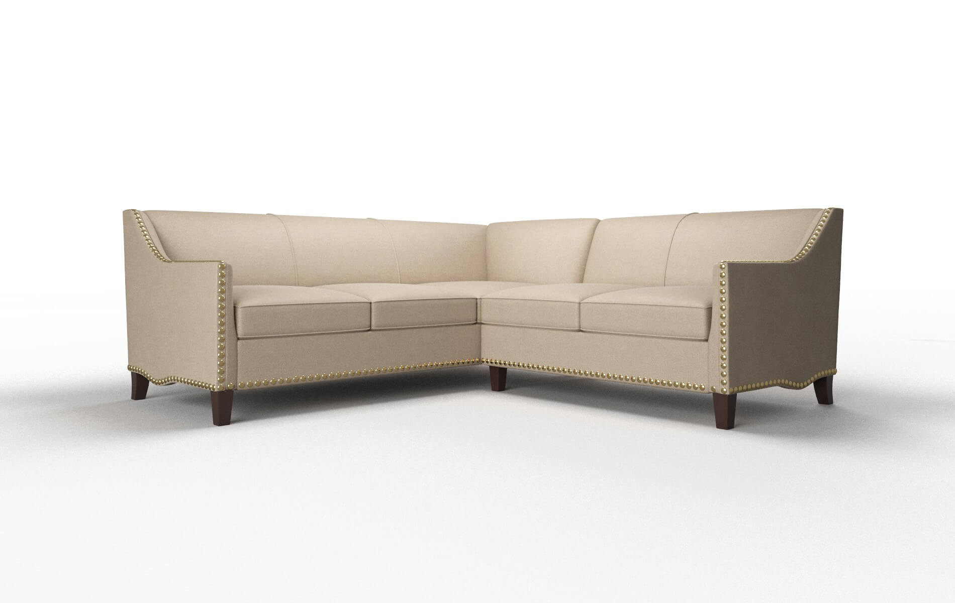 Amsterdam Oakley Taupe Sectional espresso legs 1