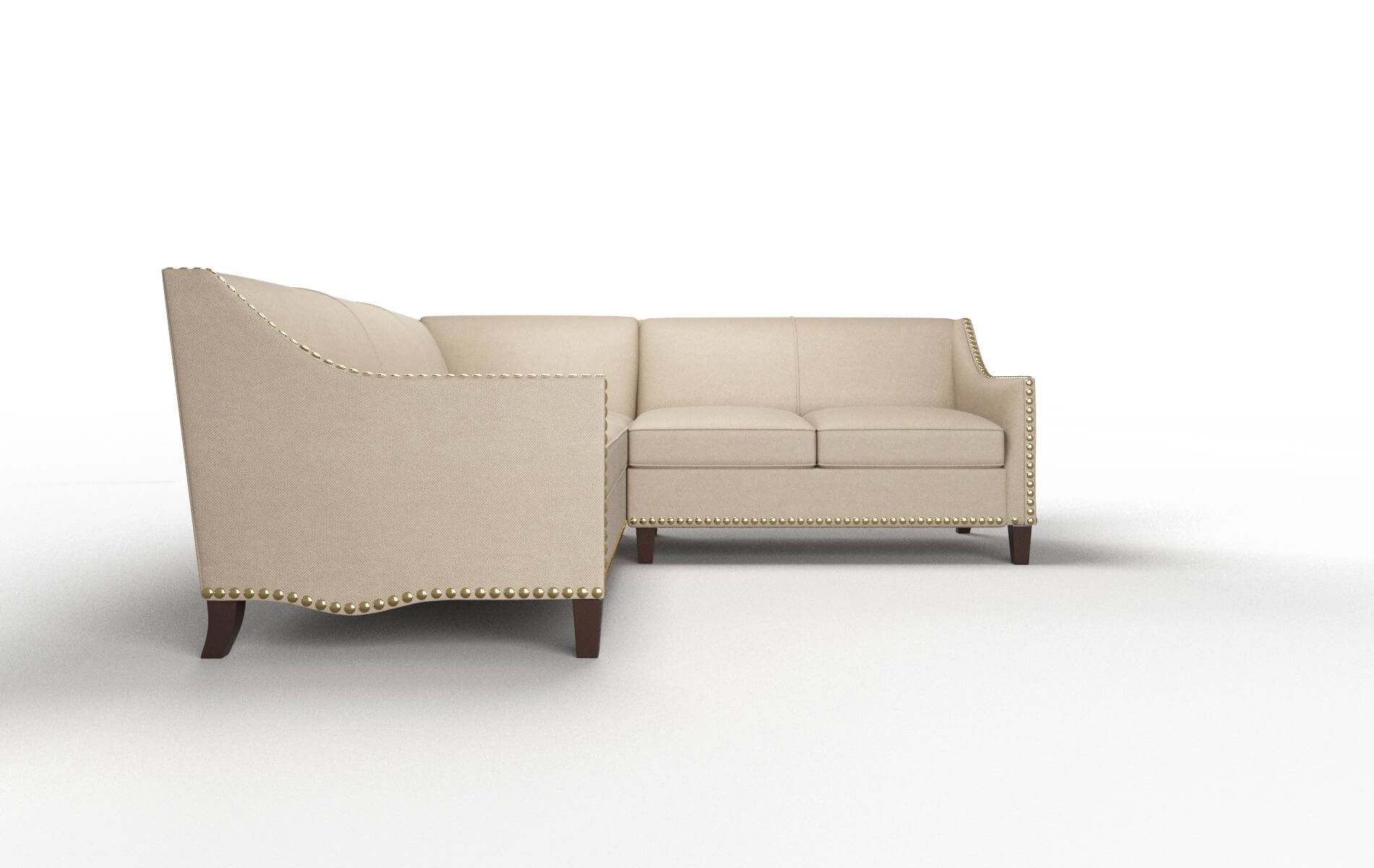 Amsterdam Oakley Taupe Sectional espresso legs 2