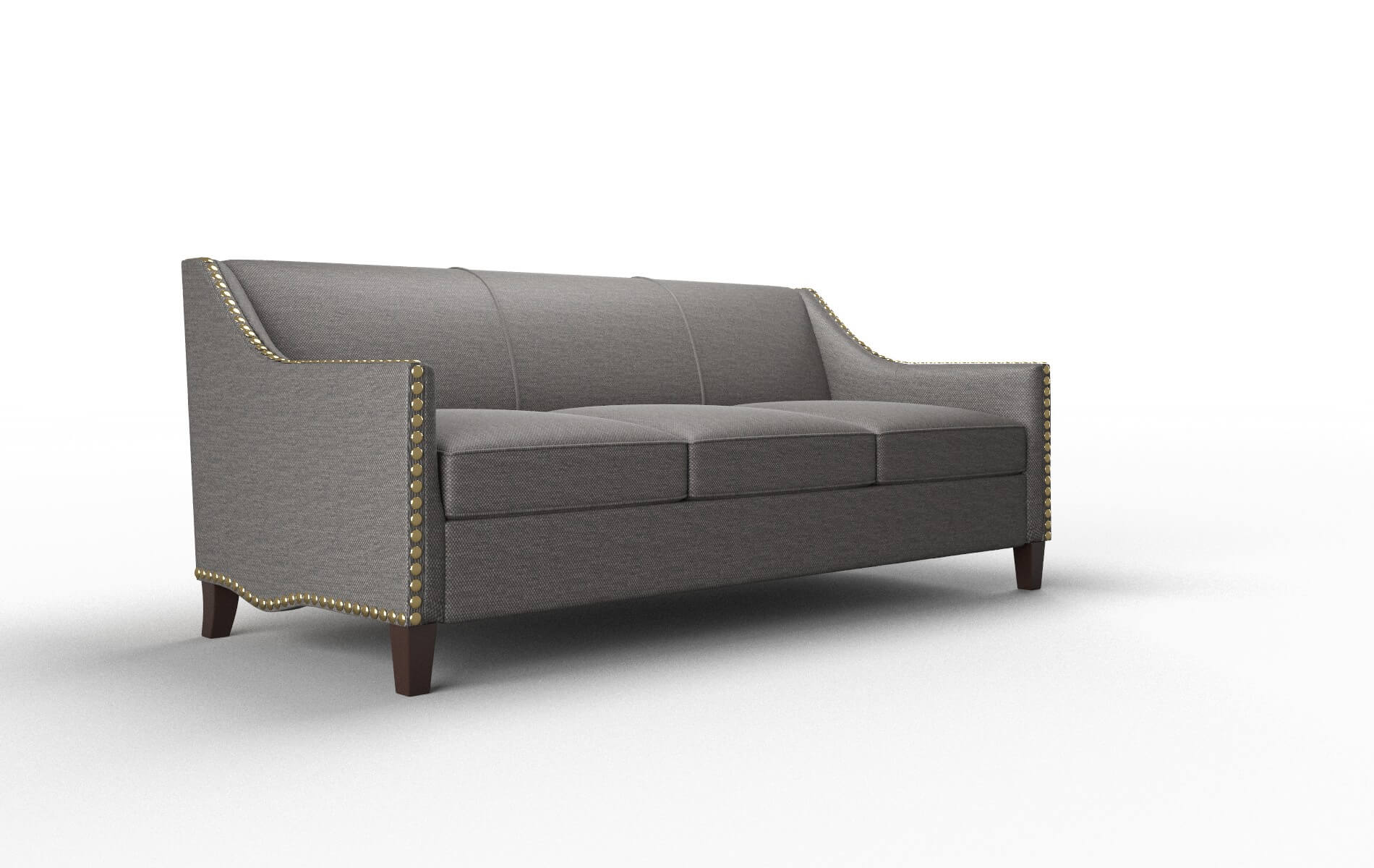 Amsterdam Oscar Charcoal Sofa espresso legs 2