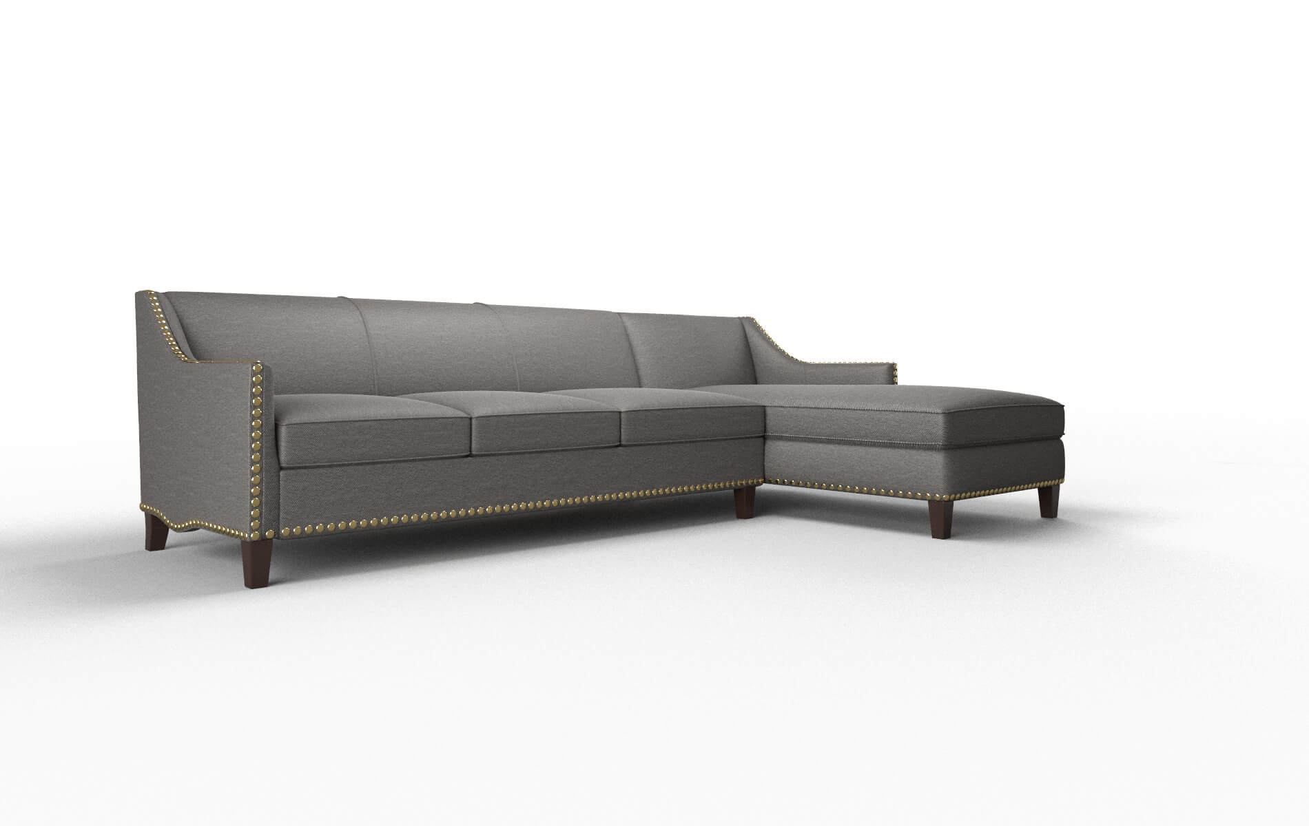 Amsterdam Oscar Grey Panel espresso legs 2