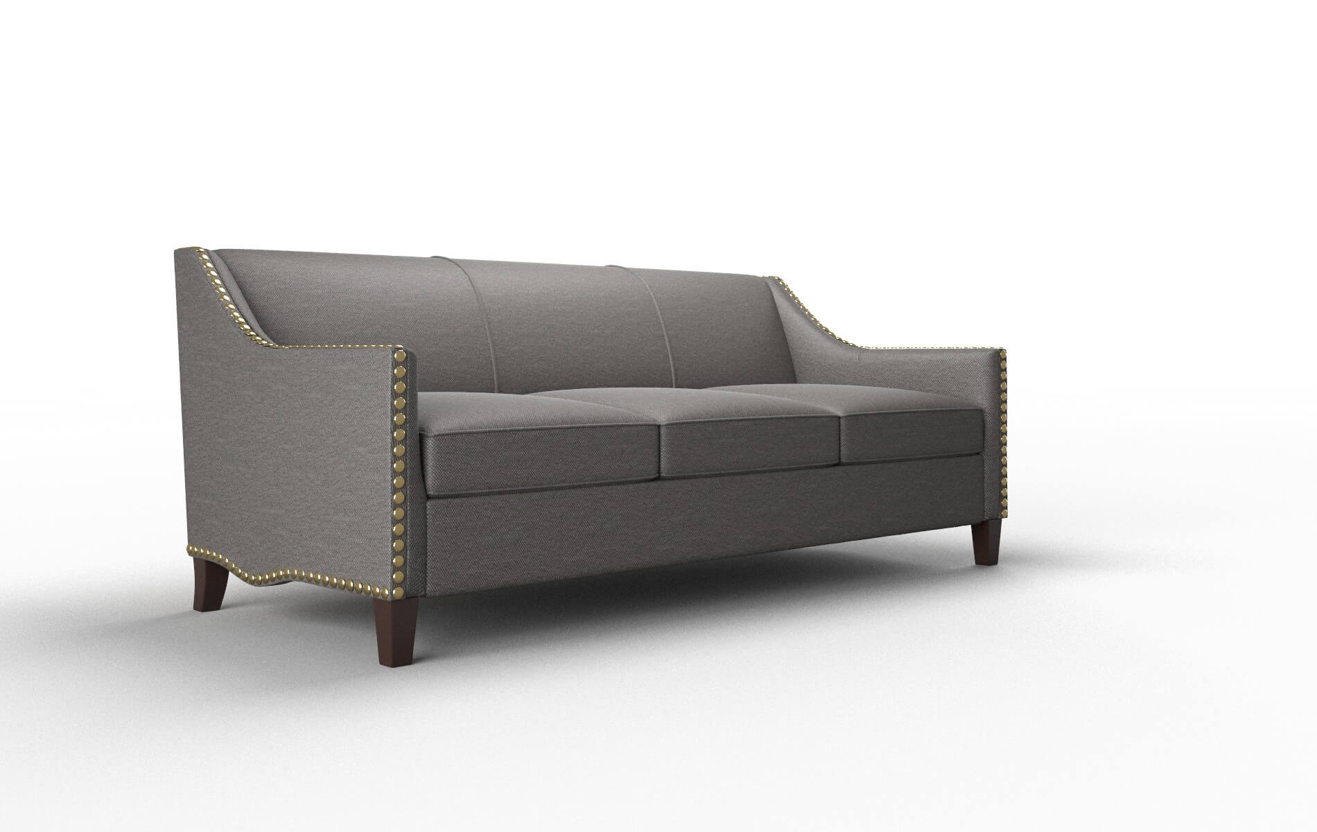 Amsterdam Oscar Grey Sofa espresso legs 2