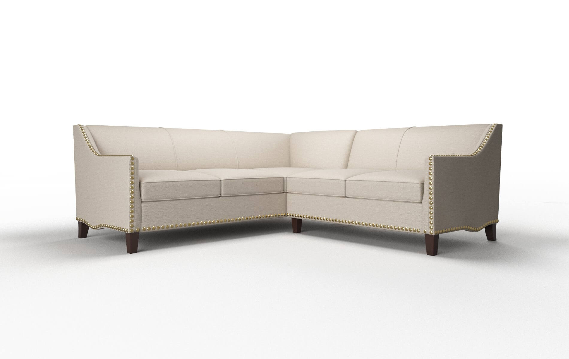 Amsterdam Oscar linen Sectional Espresso Legs  1