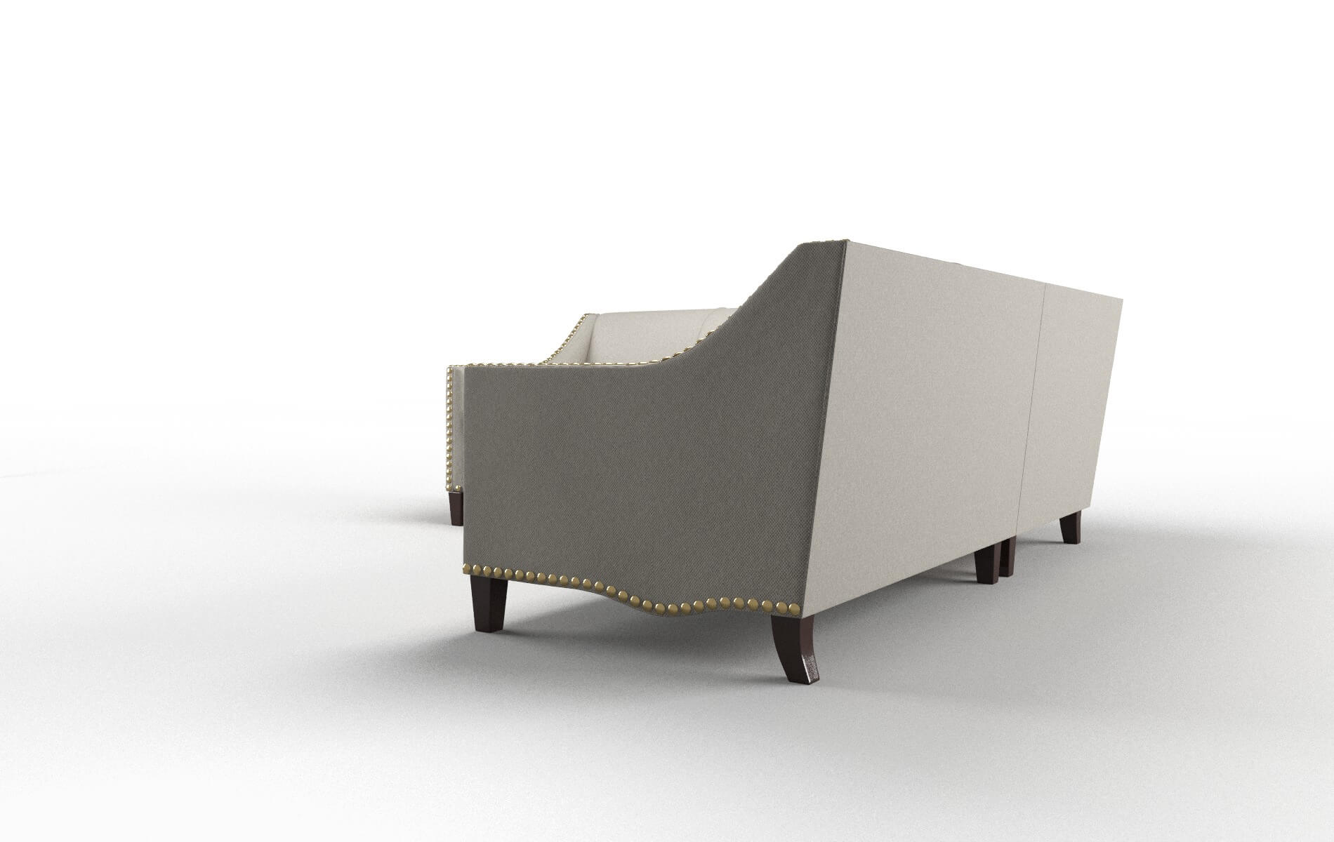 Amsterdam Oscar Silver Sectional espresso legs 4