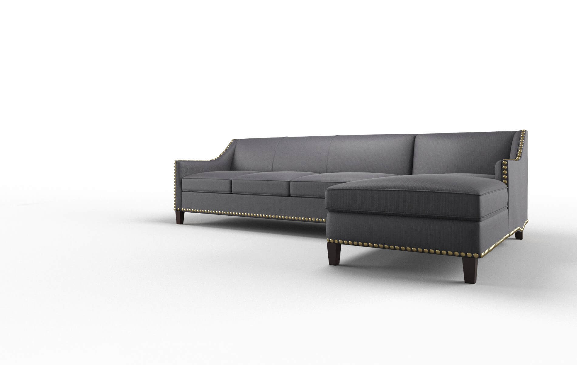 Amsterdam Parker Charcoal Panel espresso legs 4