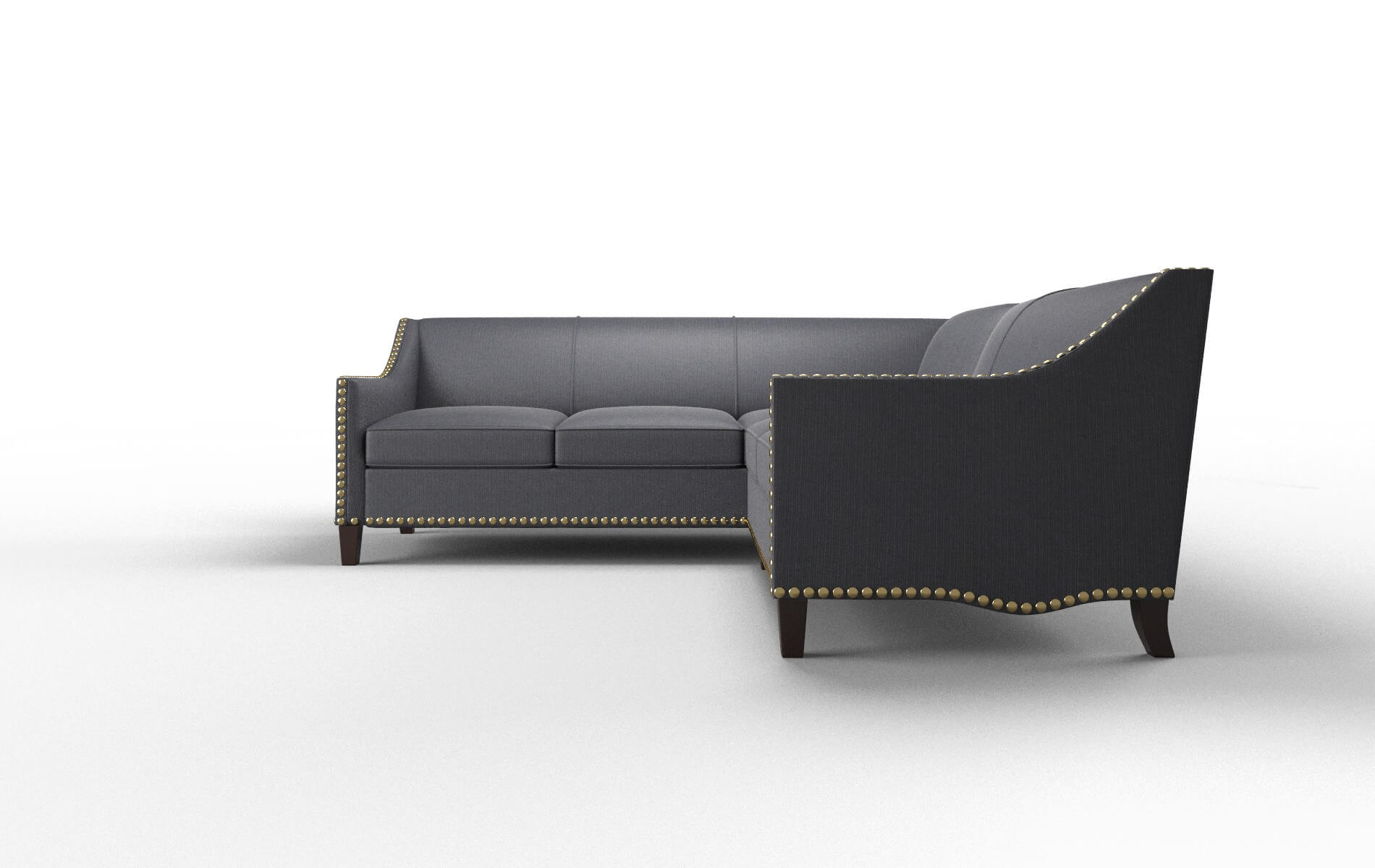 Amsterdam Parker Midnight Sectional espresso legs 5