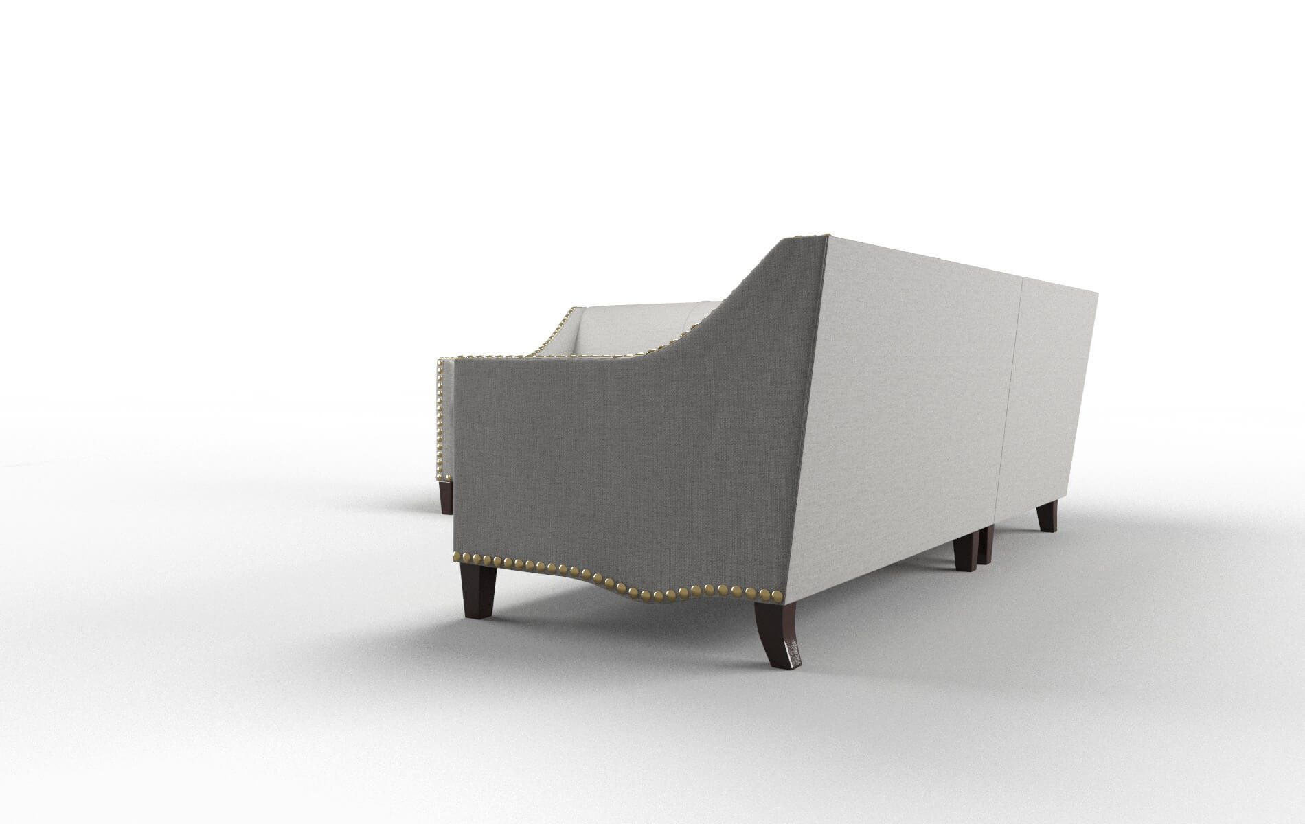 Amsterdam Parker Silver Sectional espresso legs 4