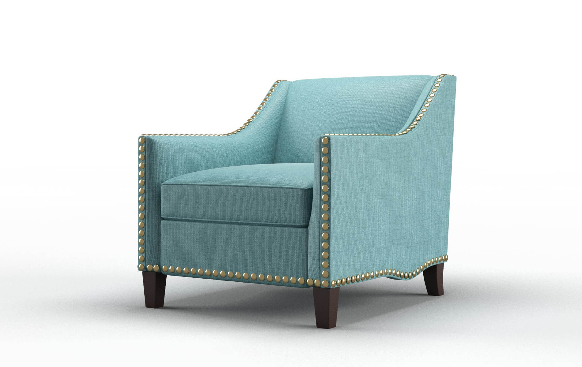 Amsterdam Parker Turquoise Chair espresso legs 4