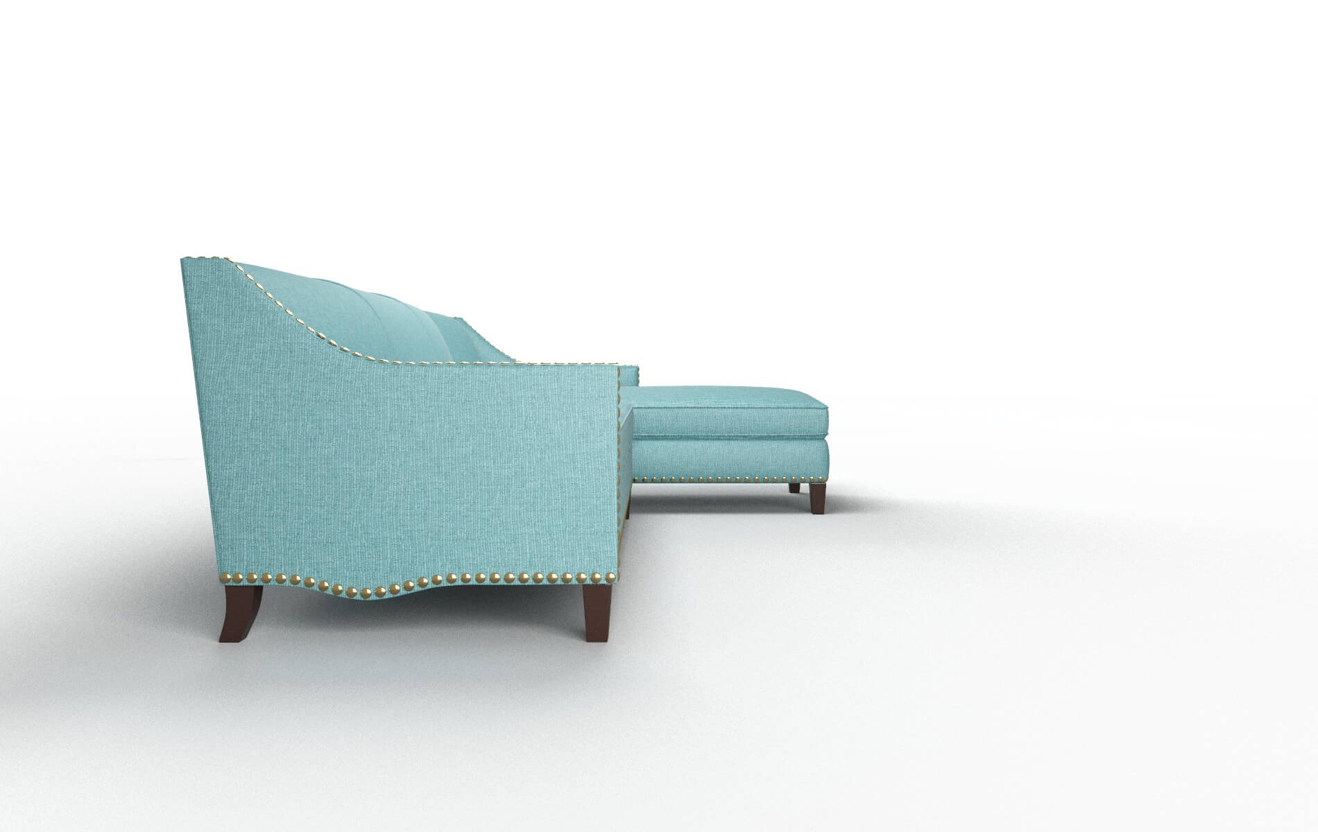 Amsterdam Parker Turquoise Panel espresso legs 3