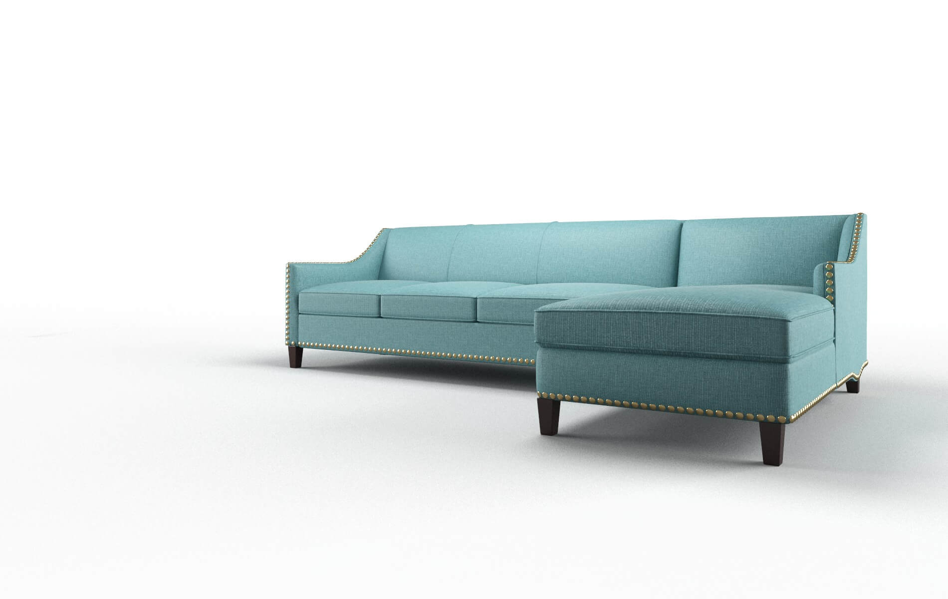 Amsterdam Parker Turquoise Panel espresso legs 4