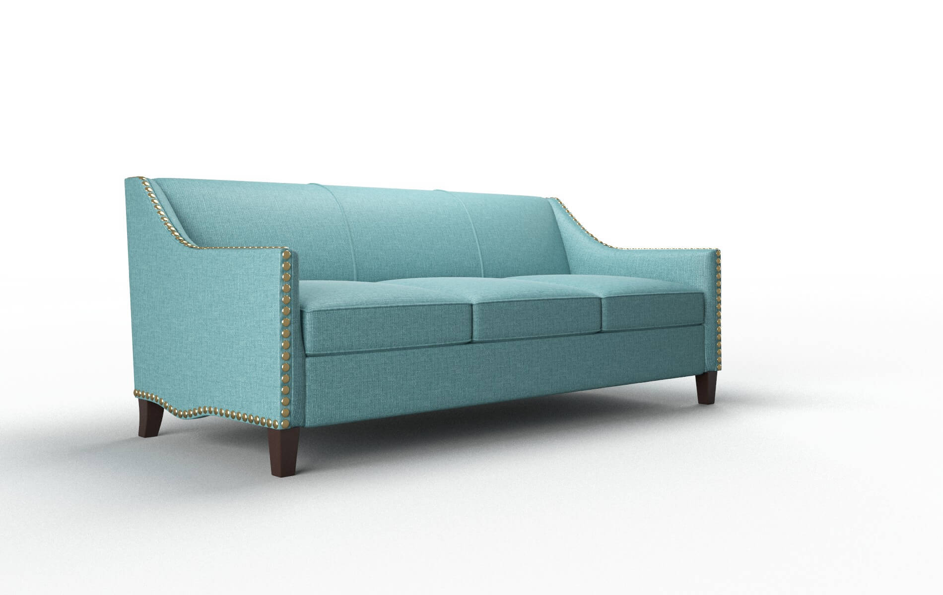 Amsterdam Parker Turquoise Sofa espresso legs 2