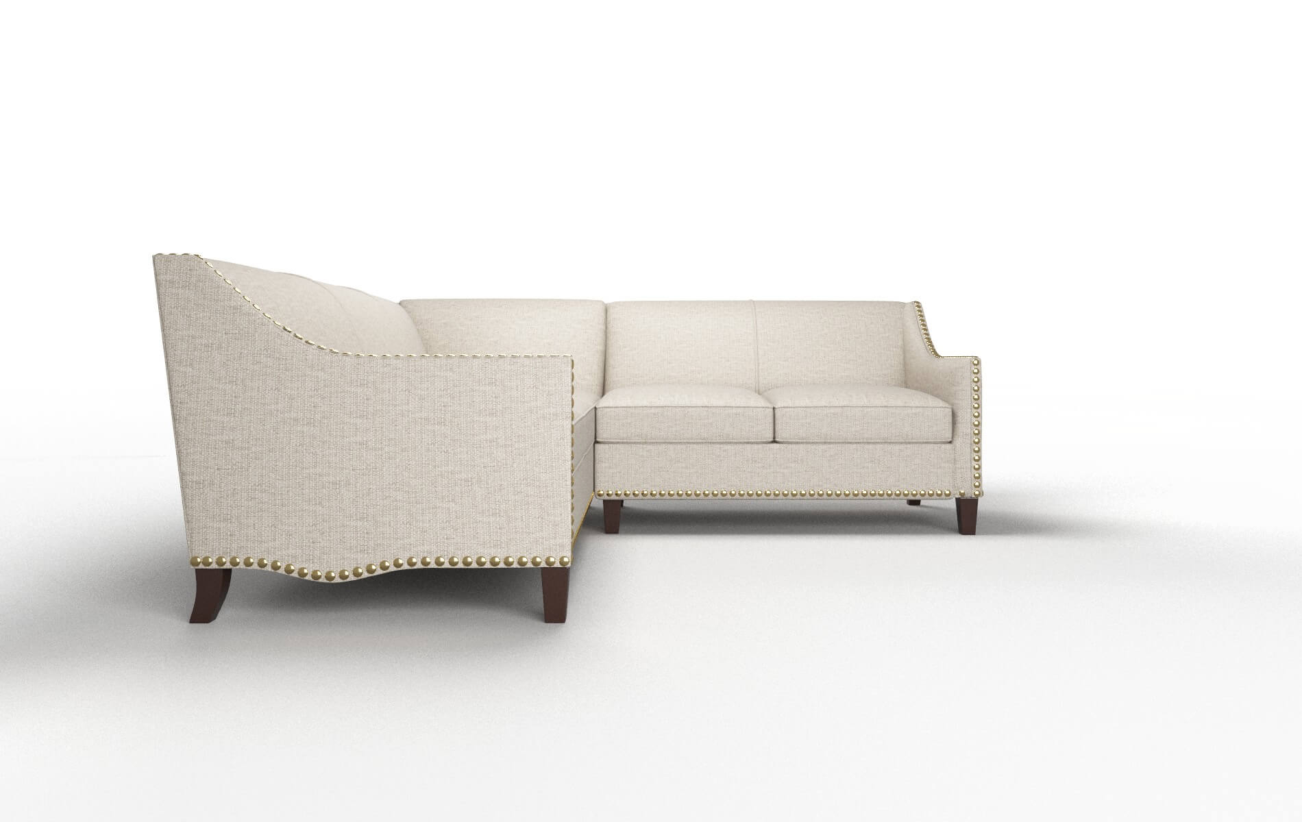 Amsterdam Parker Wheat Sectional espresso legs 2