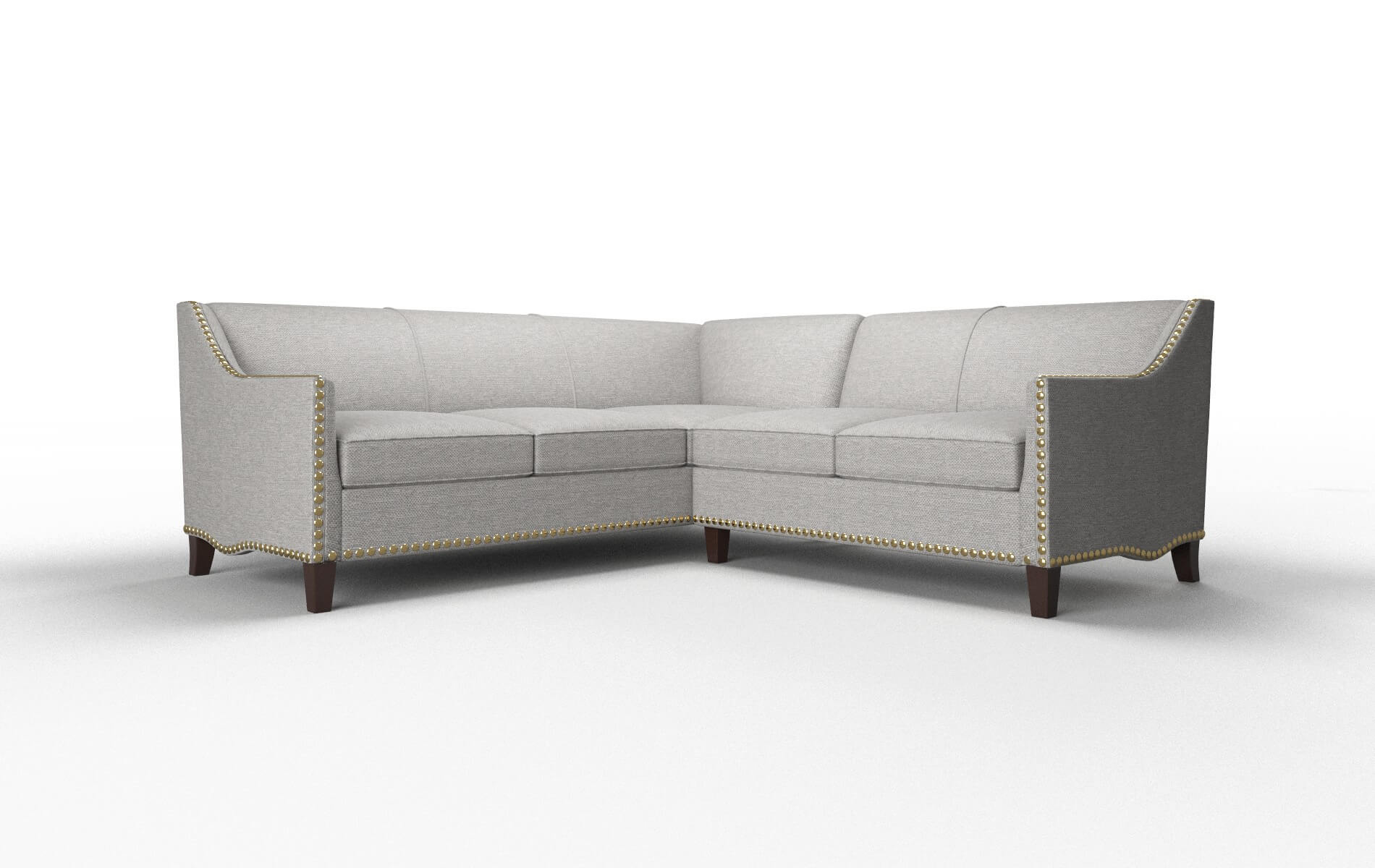 Amsterdam Phoenix Smoke Sectional espresso legs 1