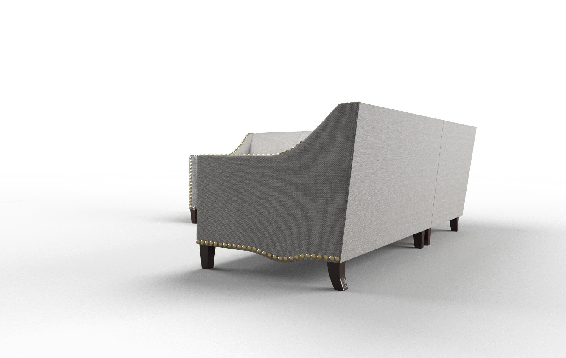 Amsterdam Phoenix Smoke Sectional espresso legs 4