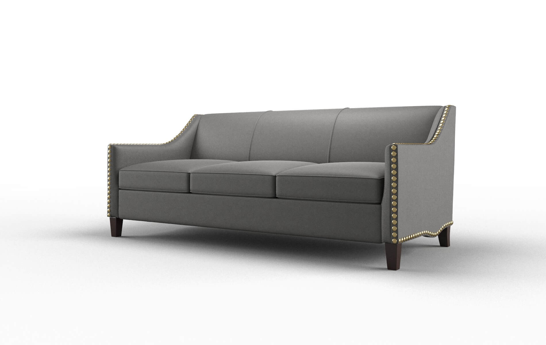 Amsterdam Rocket Charcoal Sofa espresso legs 4