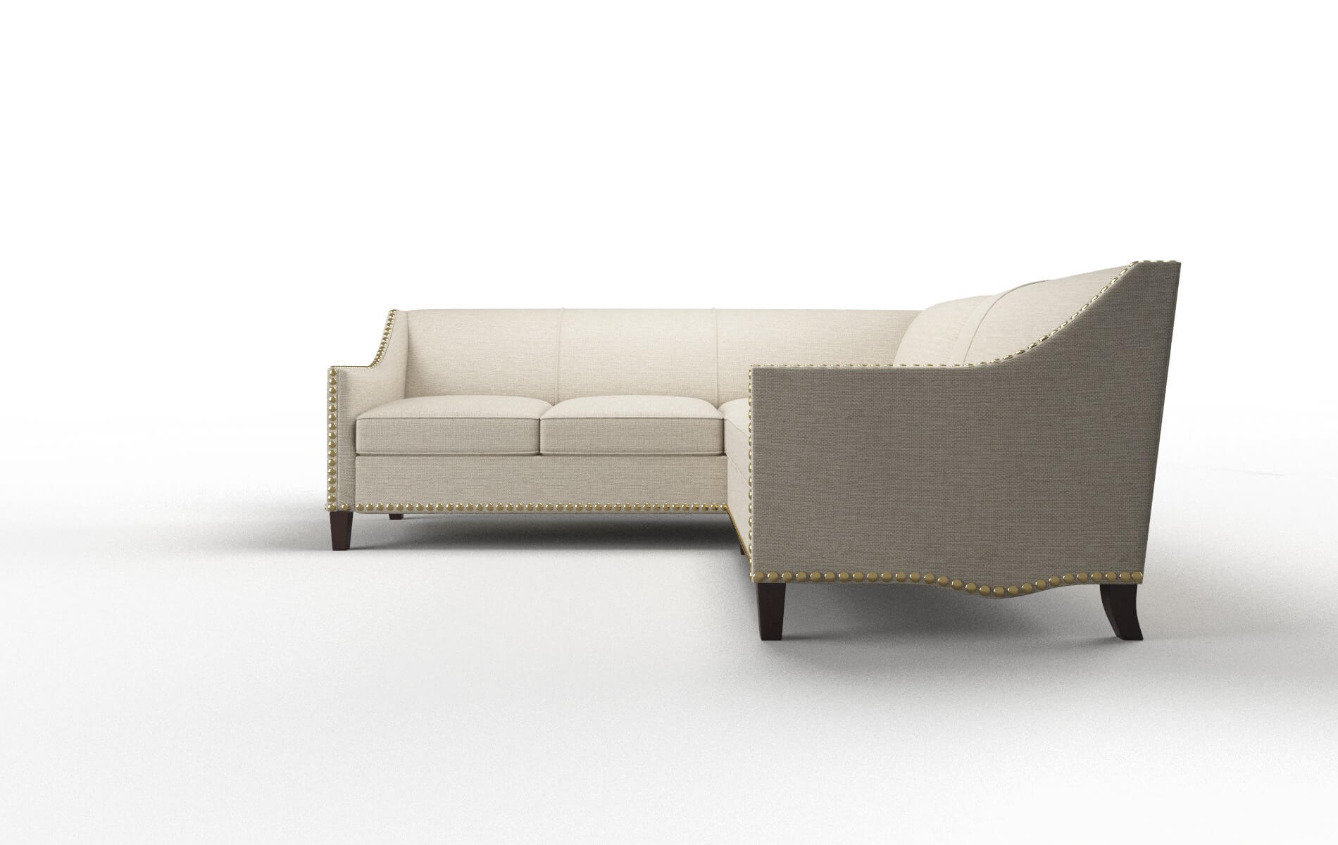 Amsterdam Rocket Dove Sectional espresso legs 5