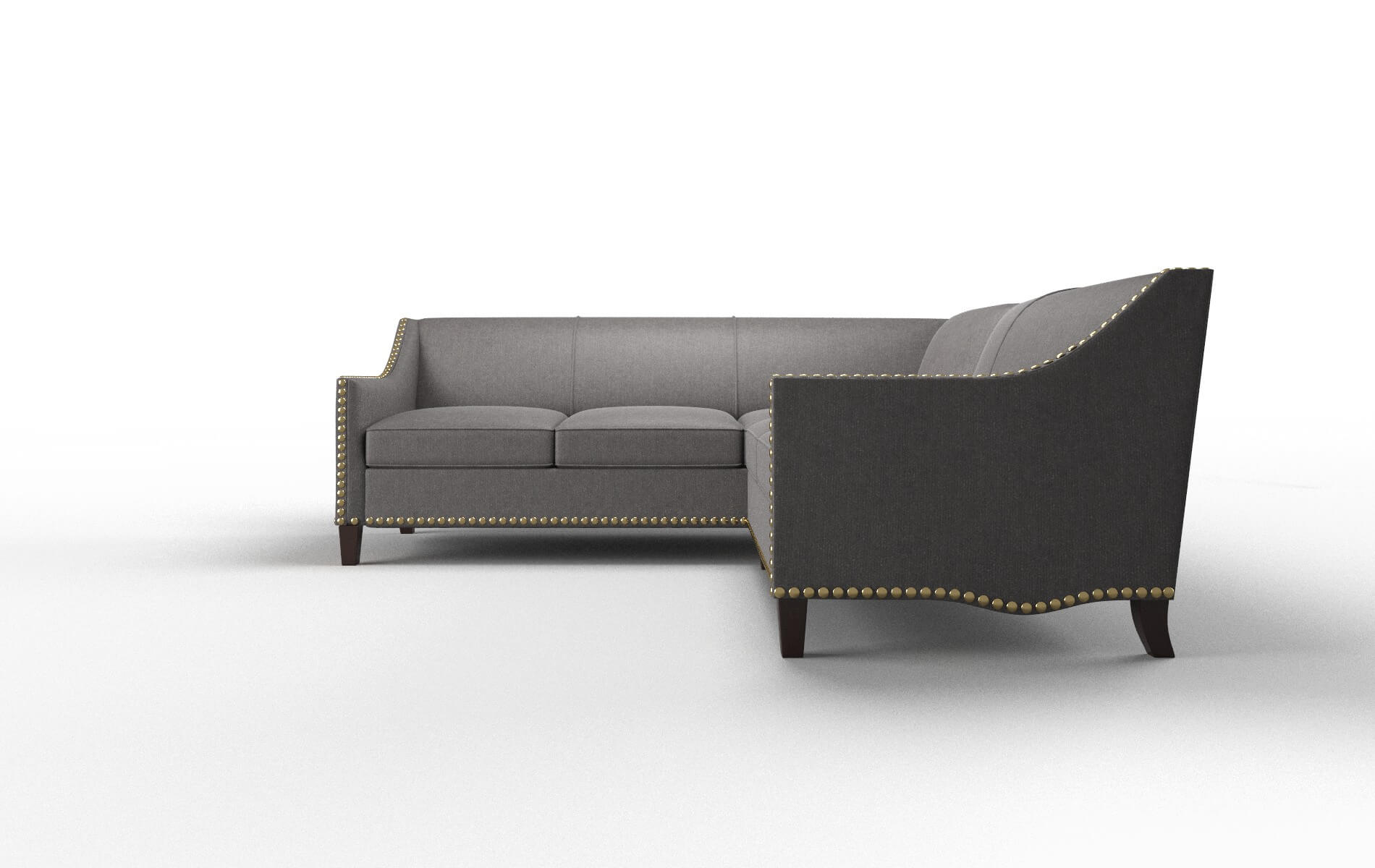 Amsterdam Sasha Grey Sectional espresso legs 5