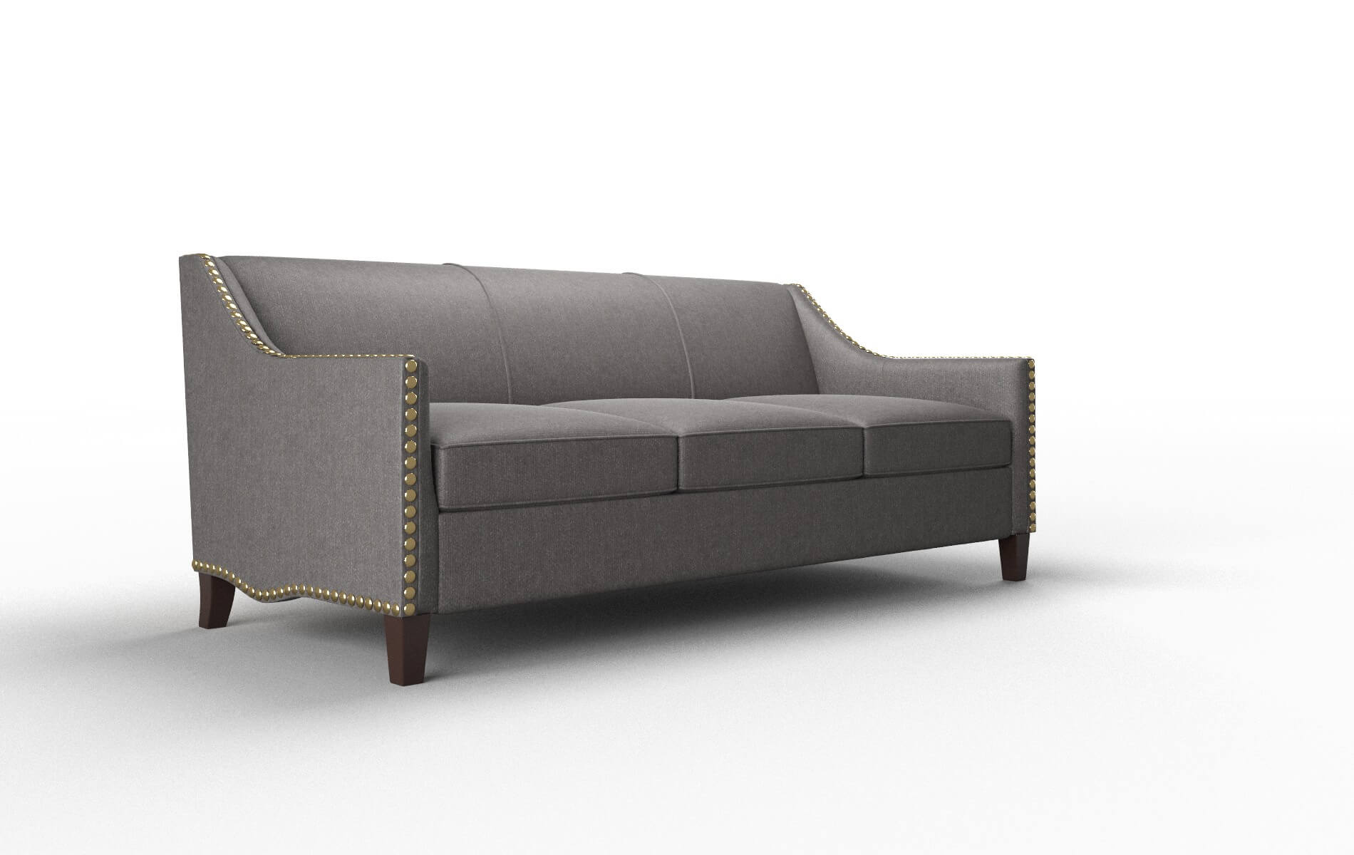 Amsterdam Sasha Grey Sofa espresso legs 2