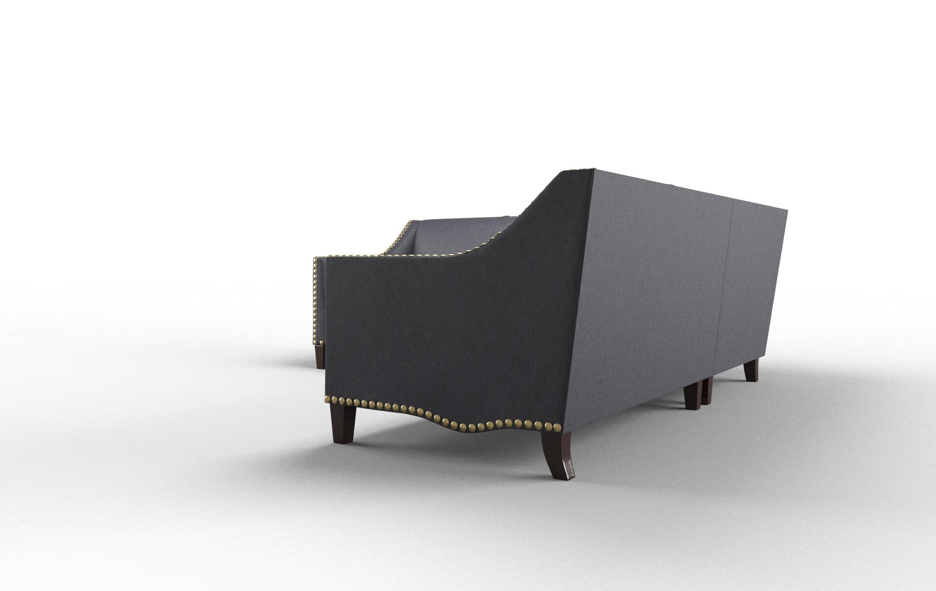 Amsterdam Sasha Navy Sectional espresso legs 4