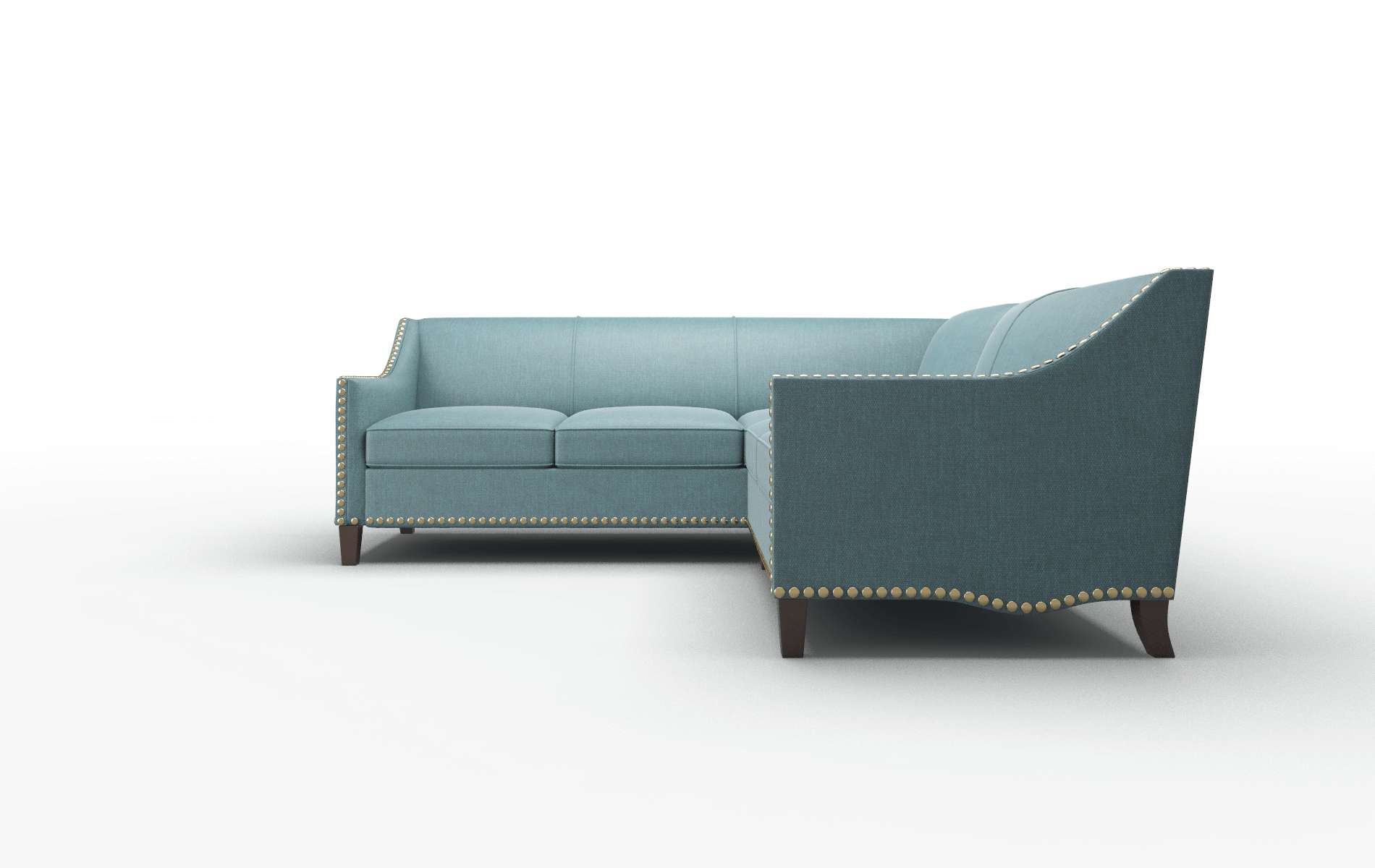Amsterdam Simplex Blue_moon Sectional espresso legs 5