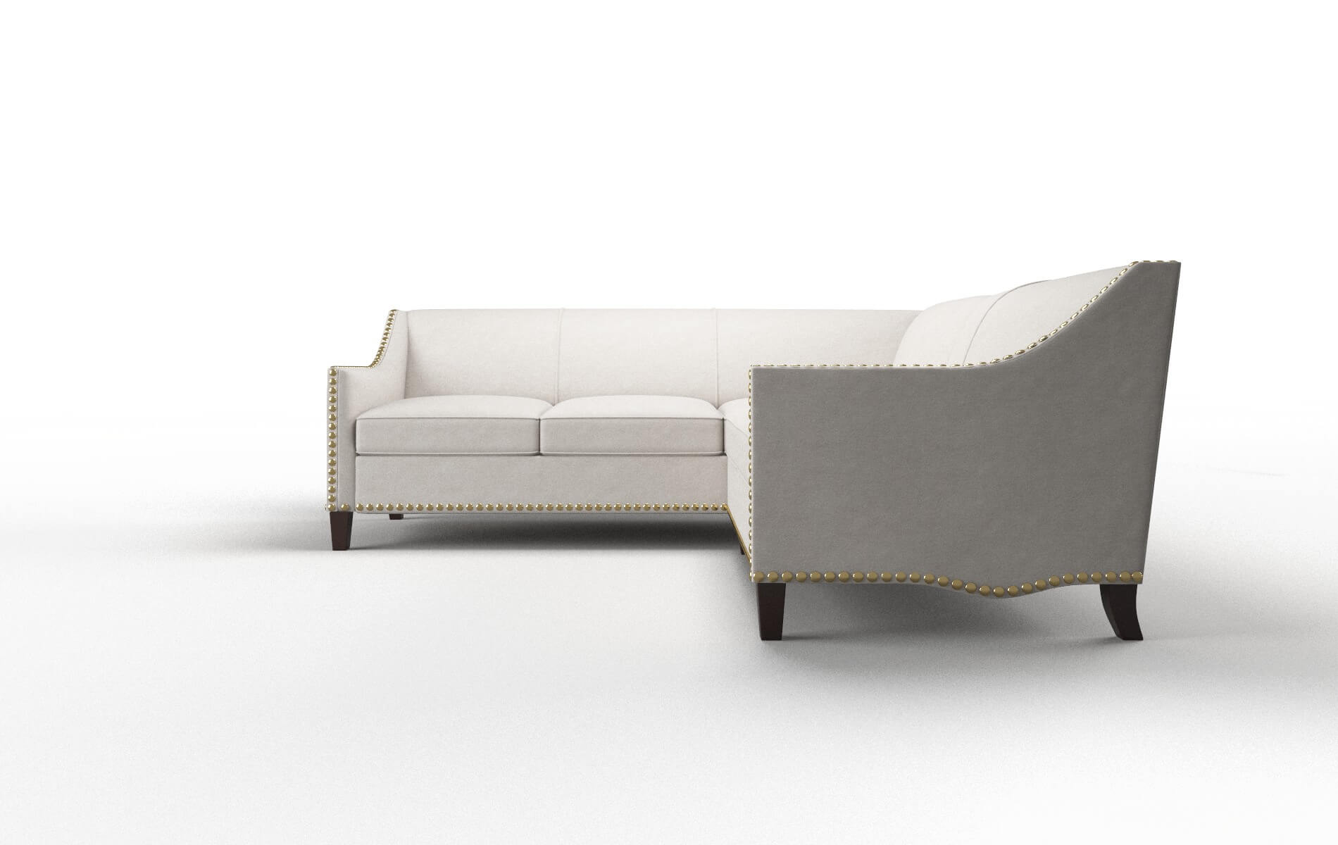 Amsterdam Suave Dove Sectional espresso legs 5