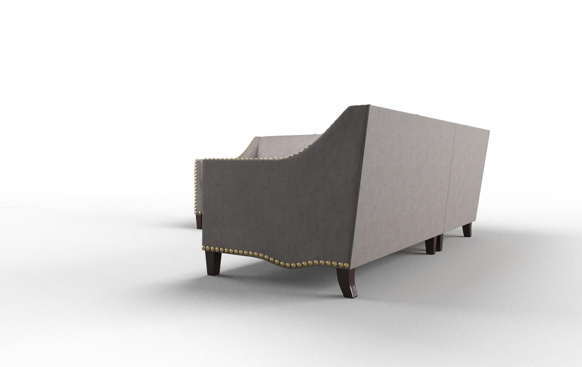 Amsterdam Suave Slate Sectional espresso legs 4